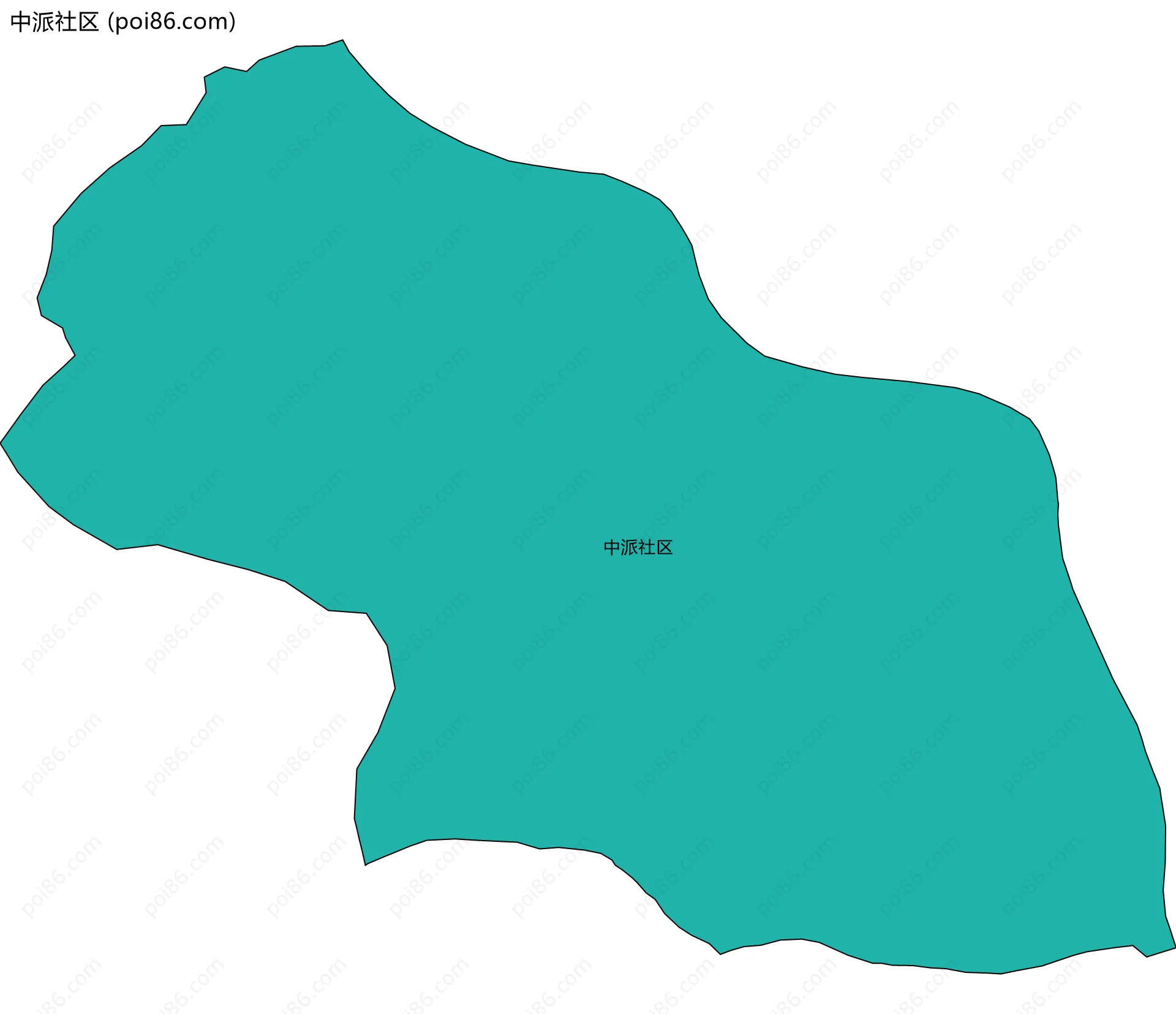 中派社区边界地图