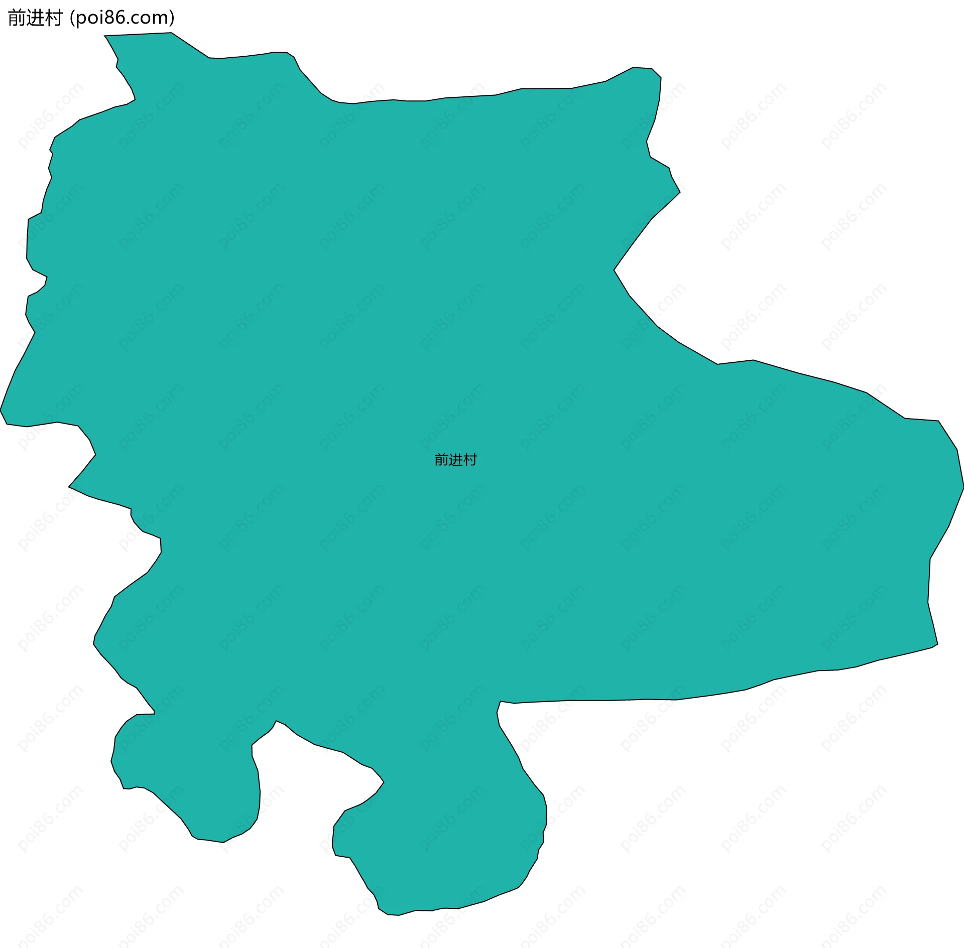 前进村边界地图