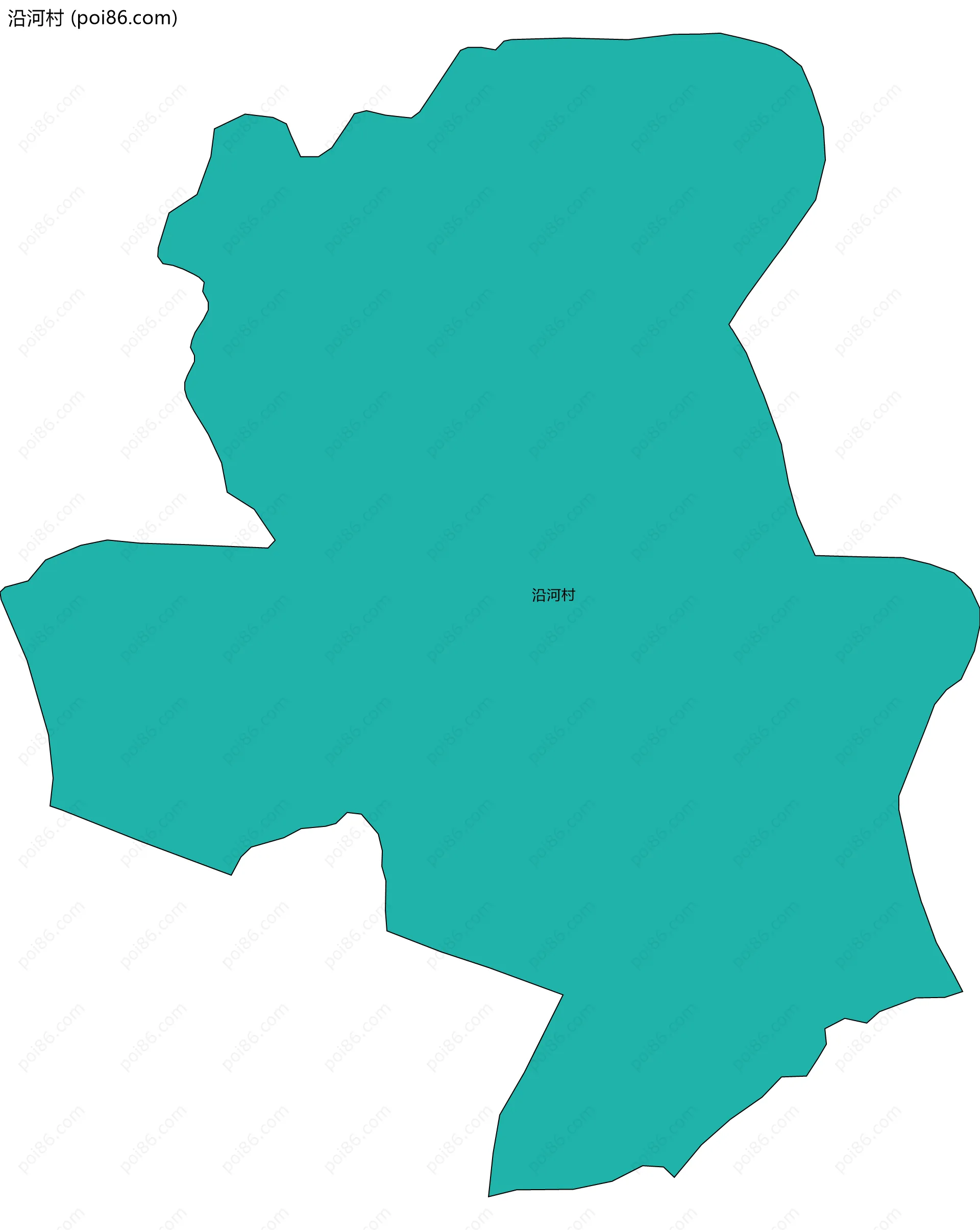 沿河村边界地图