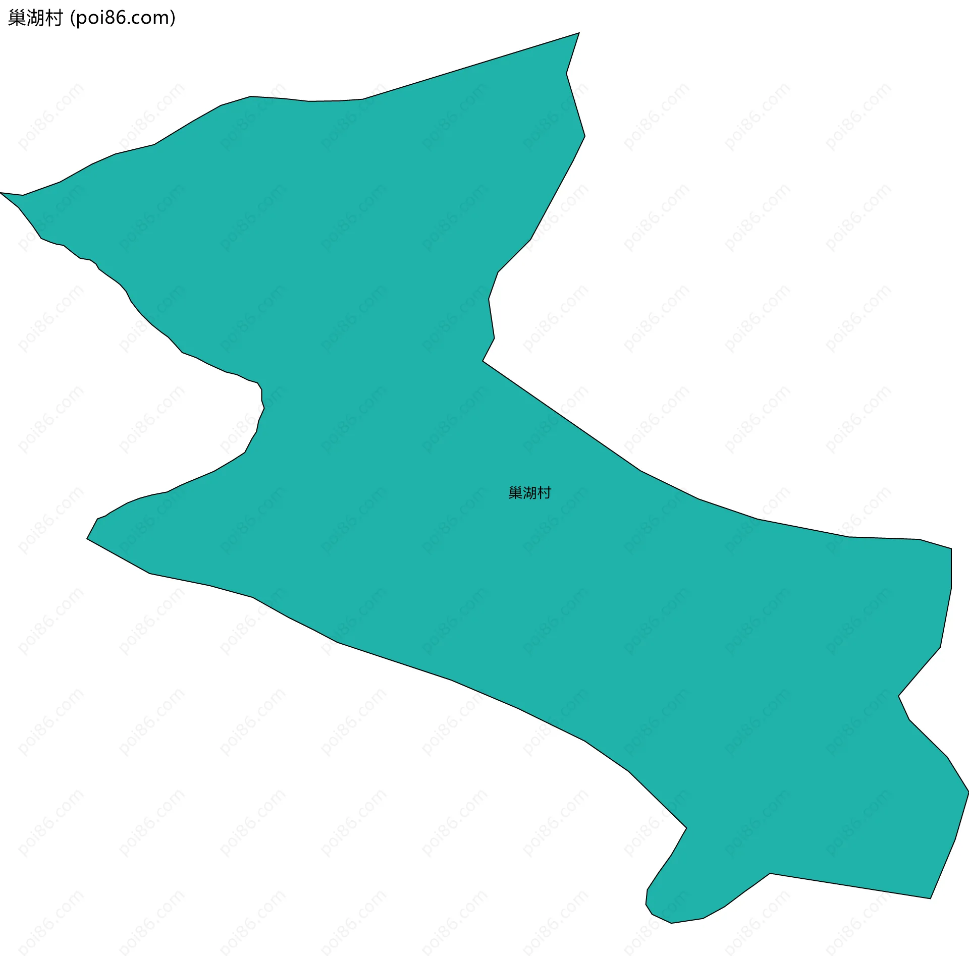 巢湖村边界地图