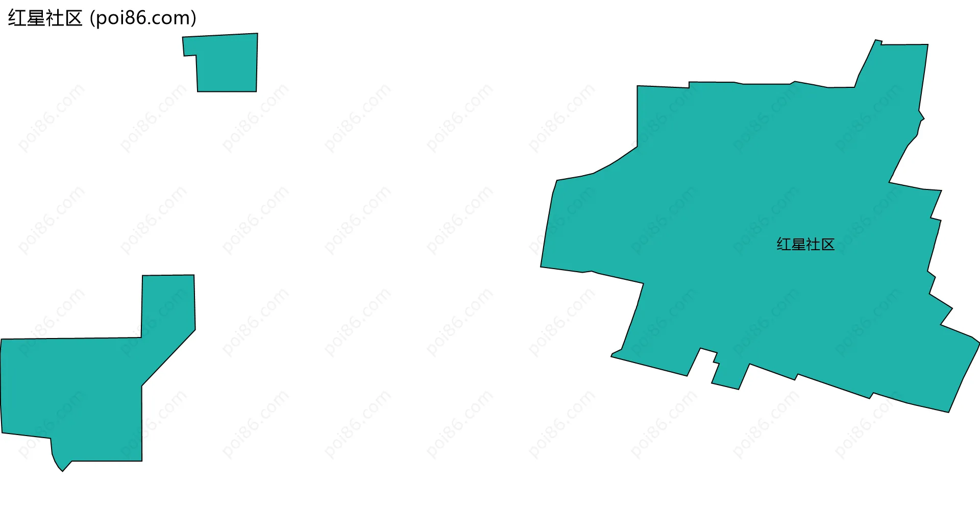 红星社区边界地图