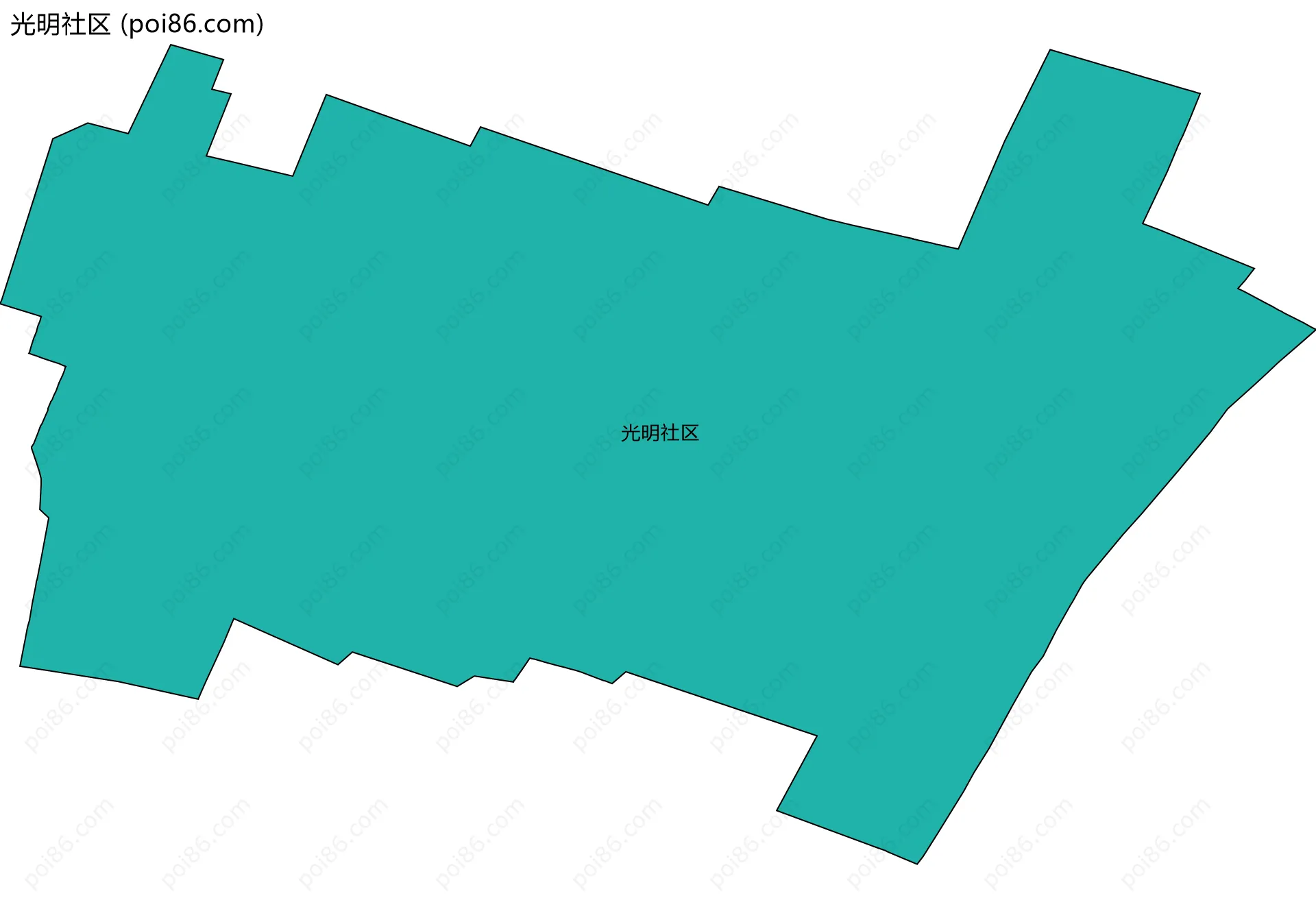 光明社区边界地图
