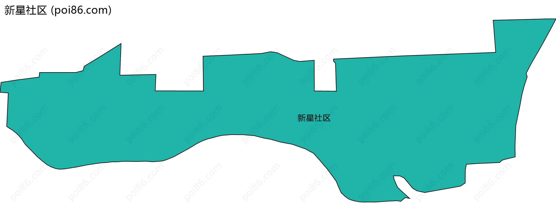 新星社区边界地图