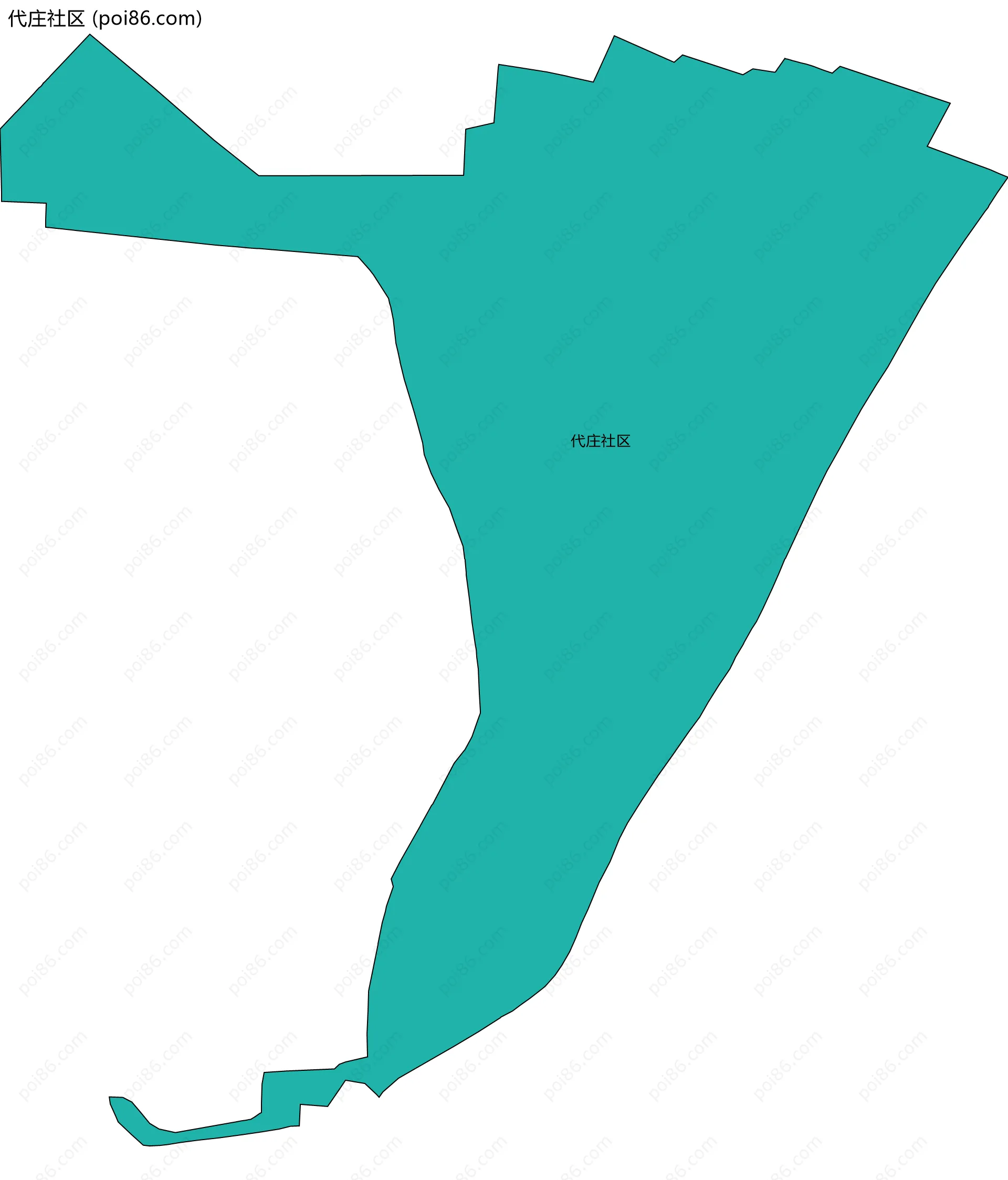 代庄社区边界地图