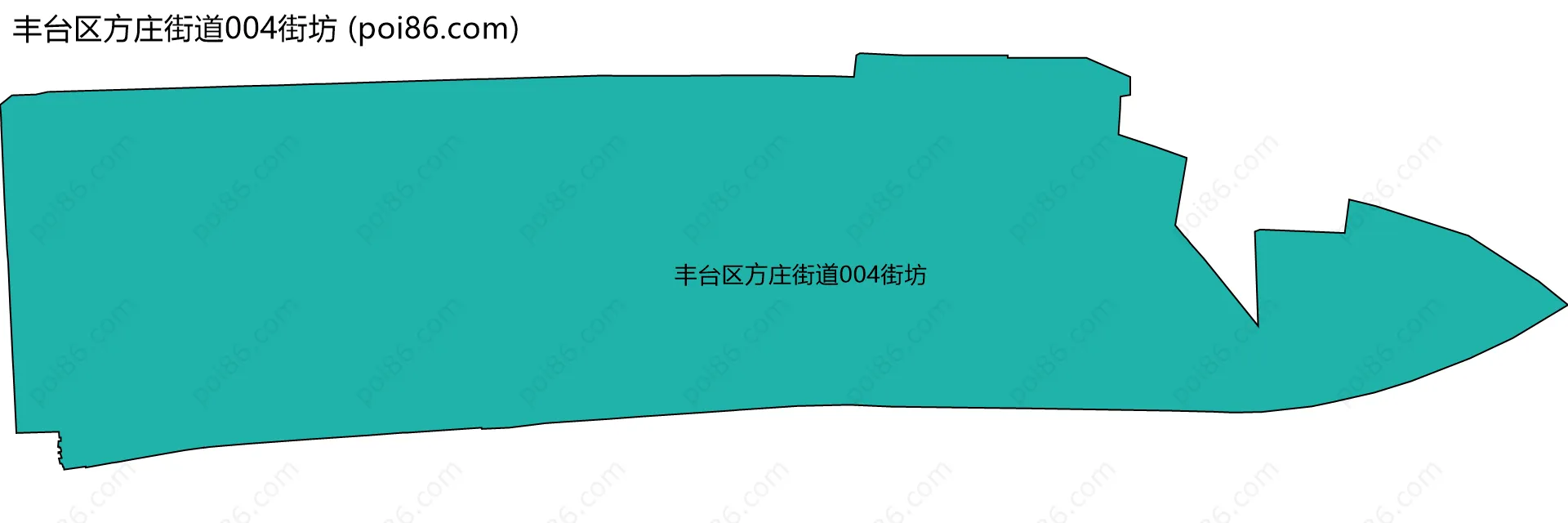 丰台区方庄街道004街坊边界地图