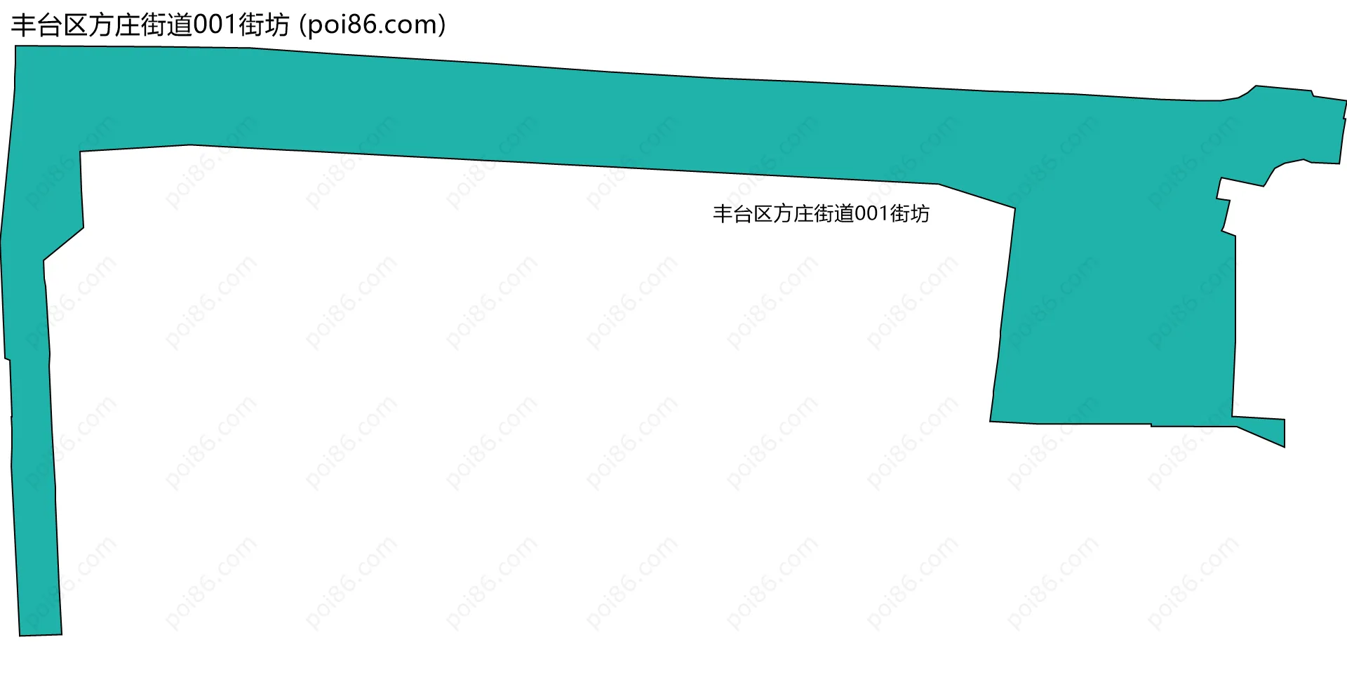 丰台区方庄街道001街坊边界地图