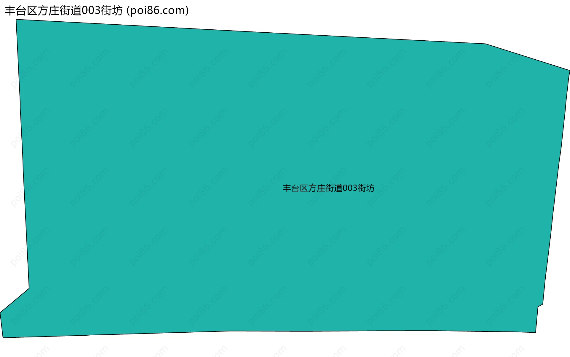 丰台区方庄街道003街坊边界地图