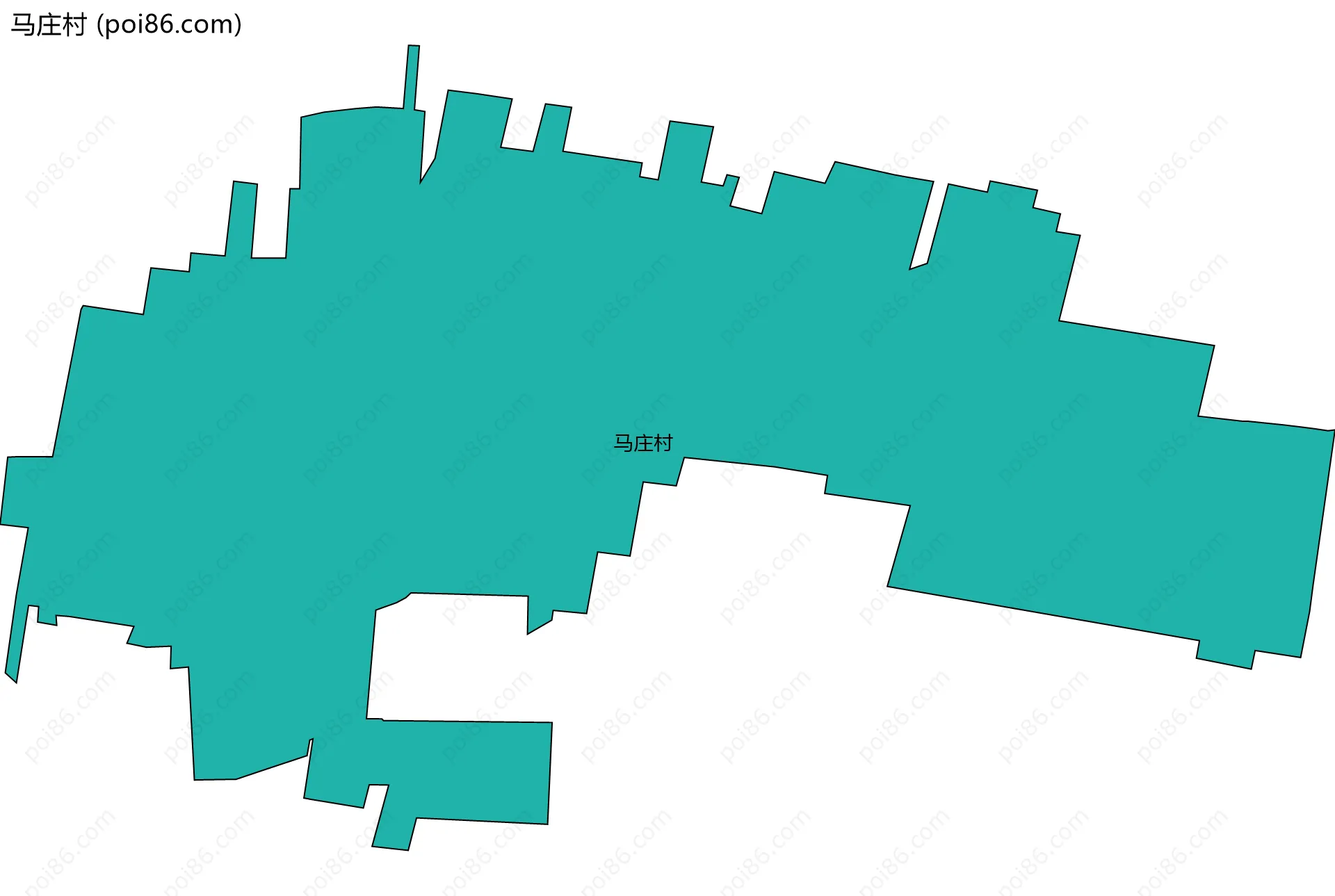 马庄村边界地图