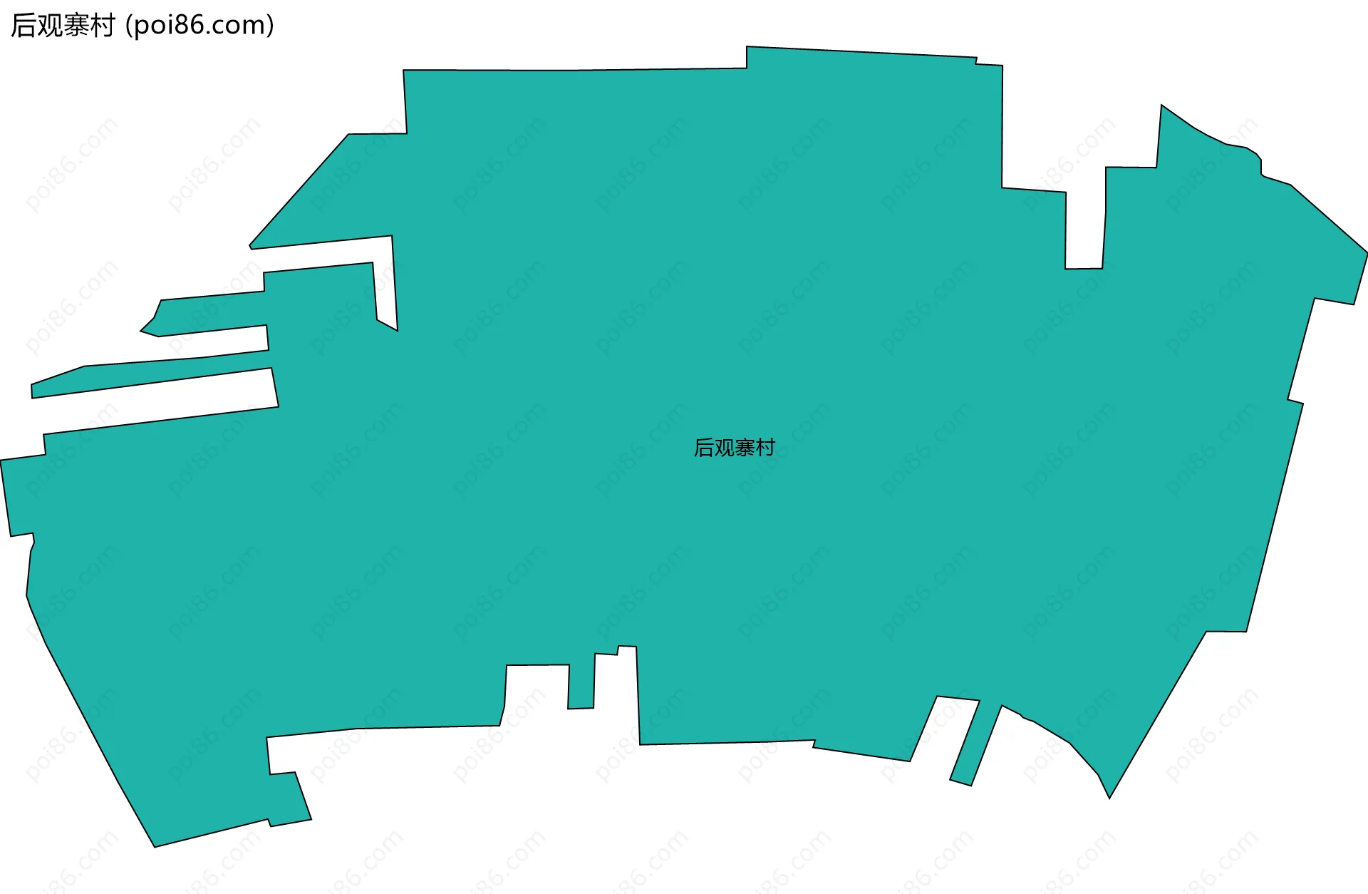 后观寨村边界地图