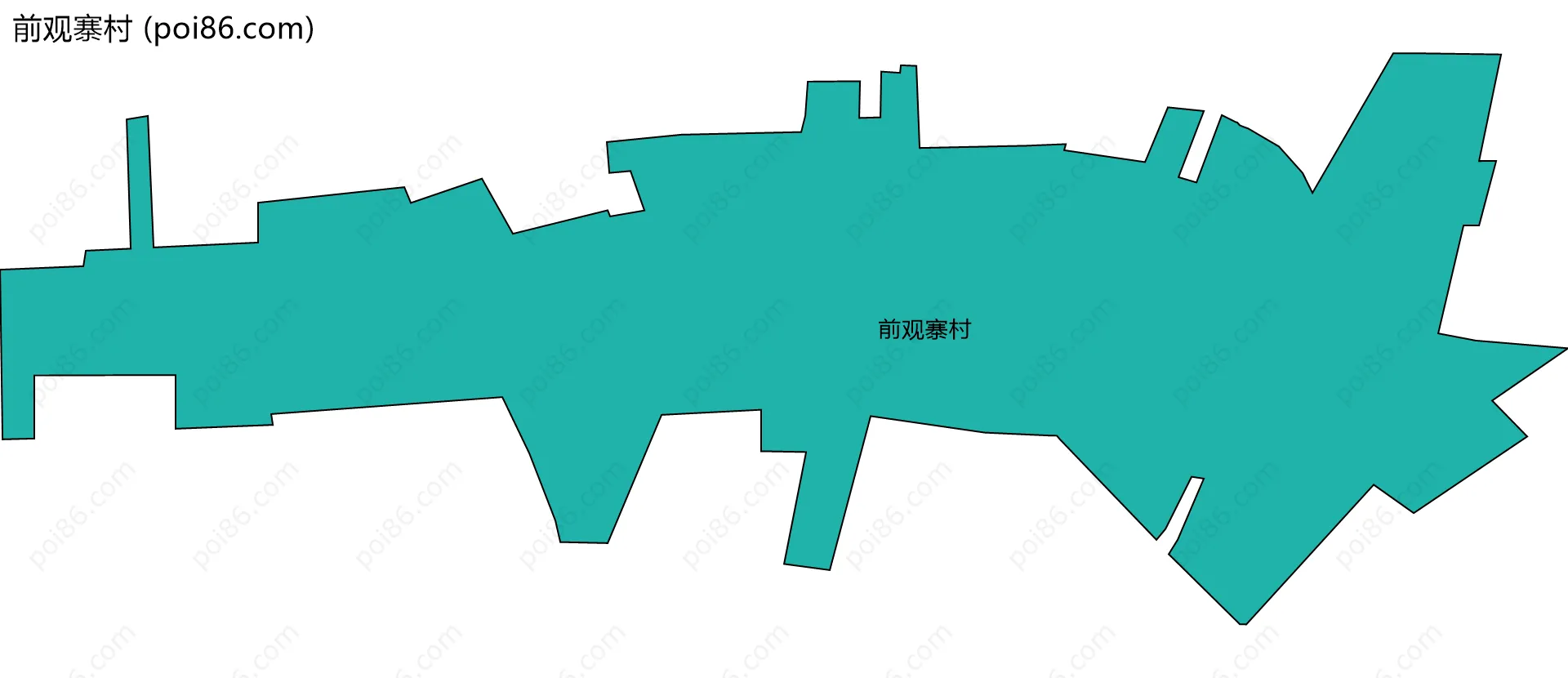 前观寨村边界地图