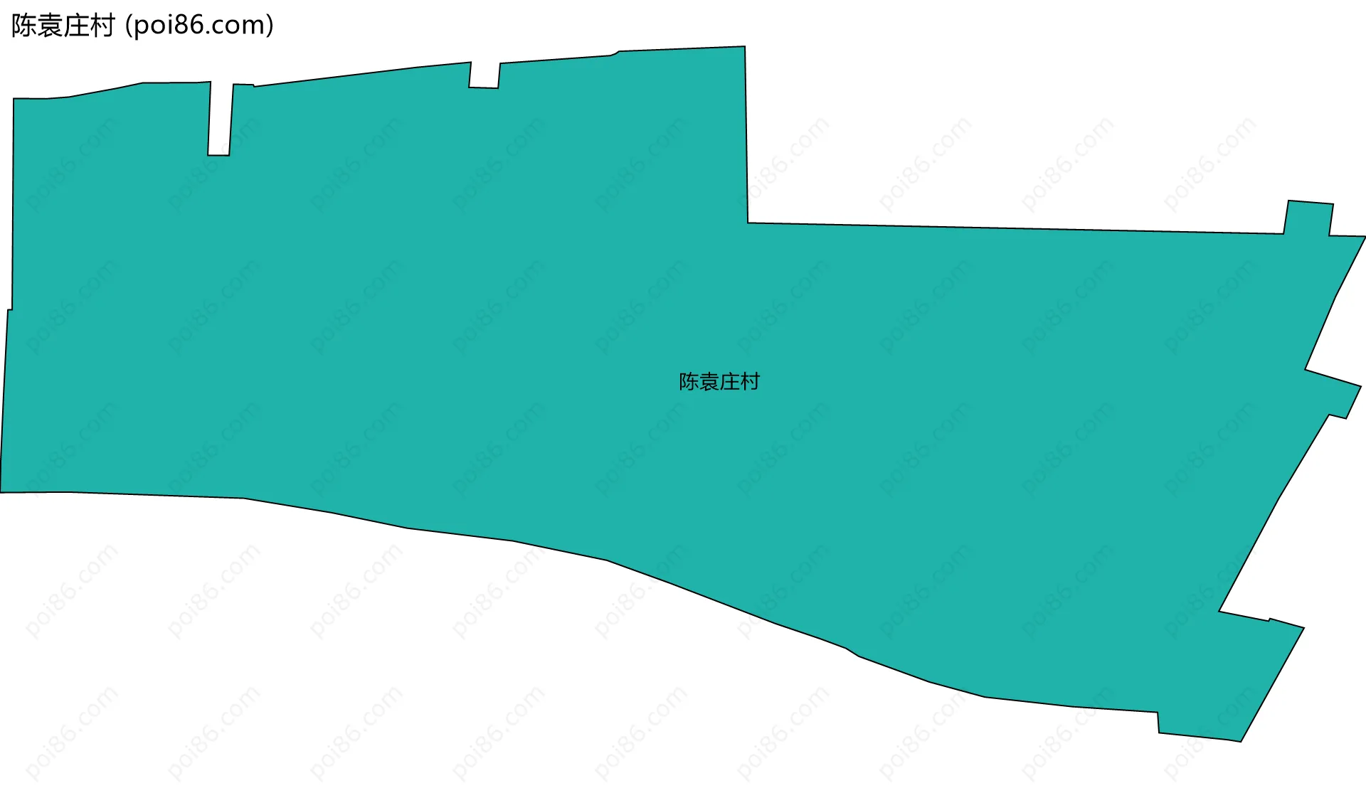 陈袁庄村边界地图