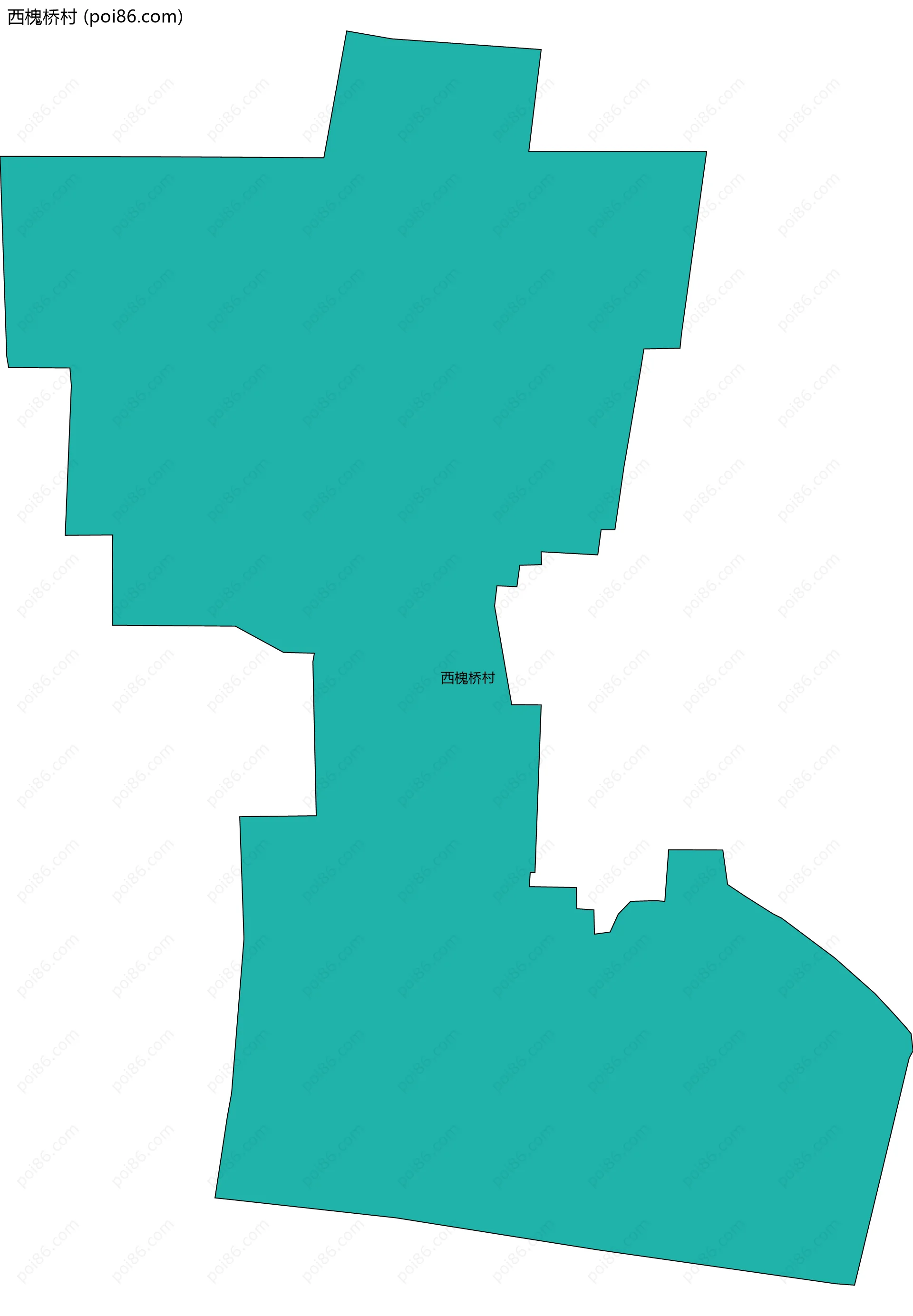 西槐桥村边界地图