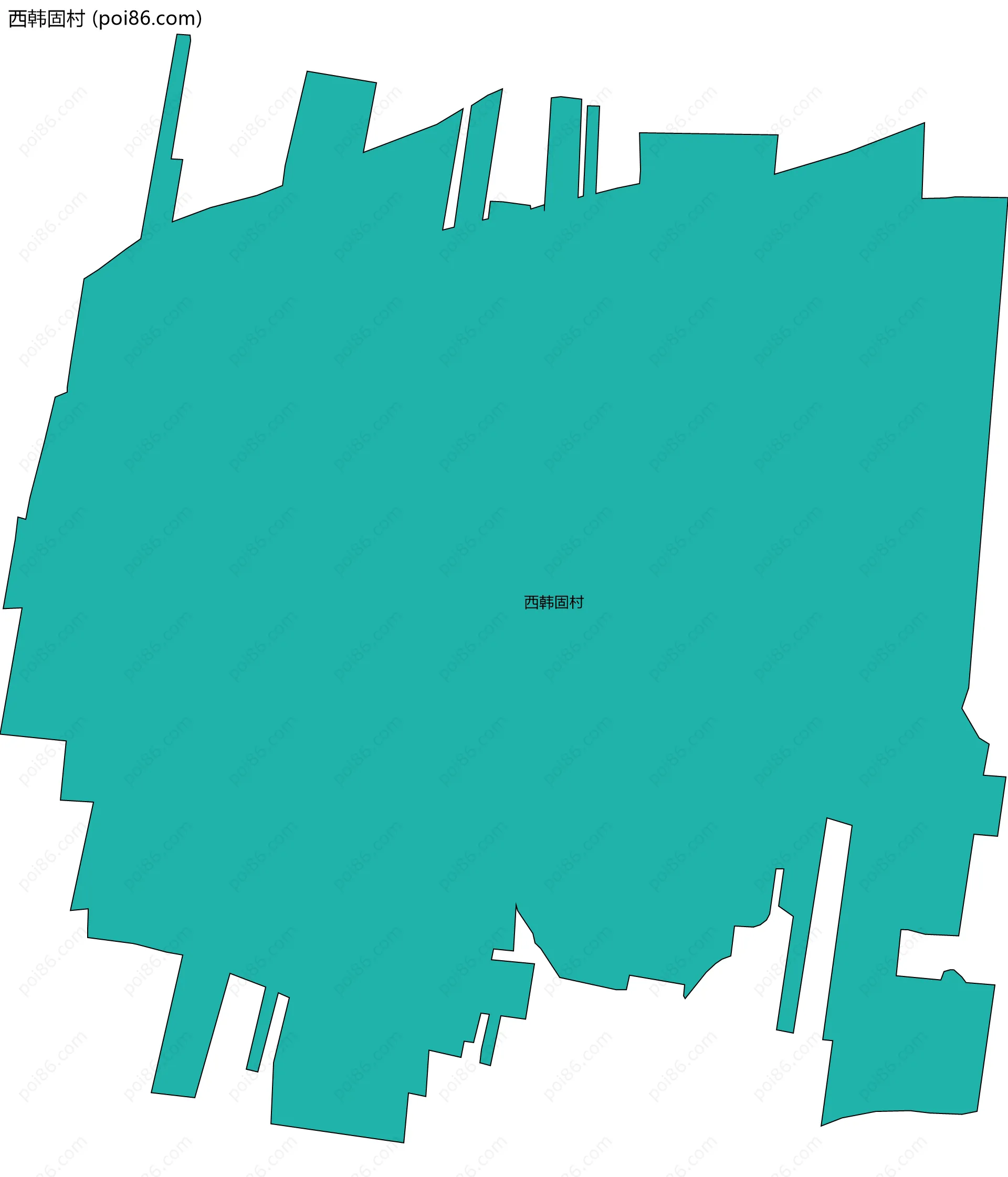 西韩固村边界地图