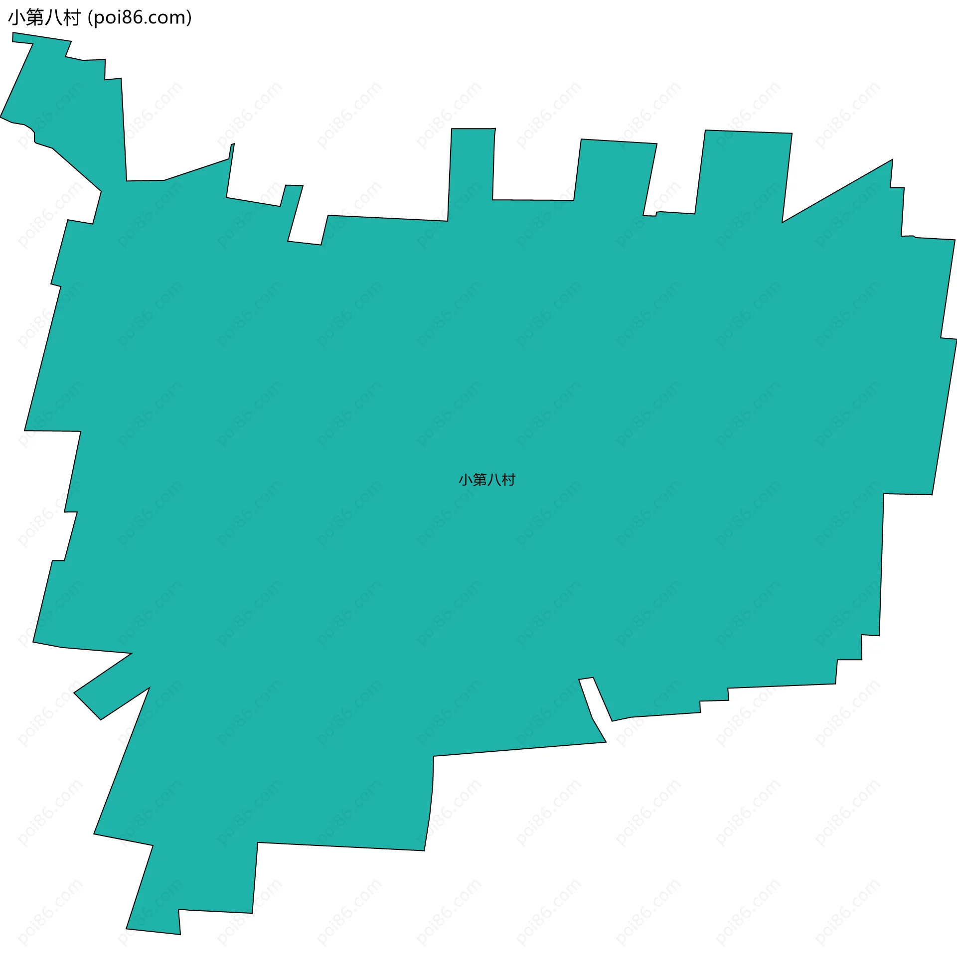 小第八村边界地图