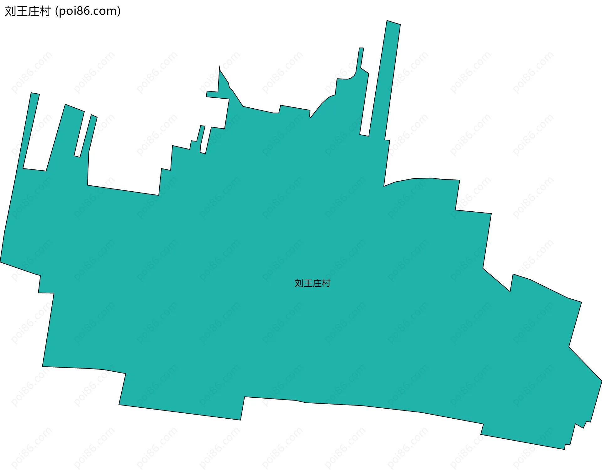 刘王庄村边界地图
