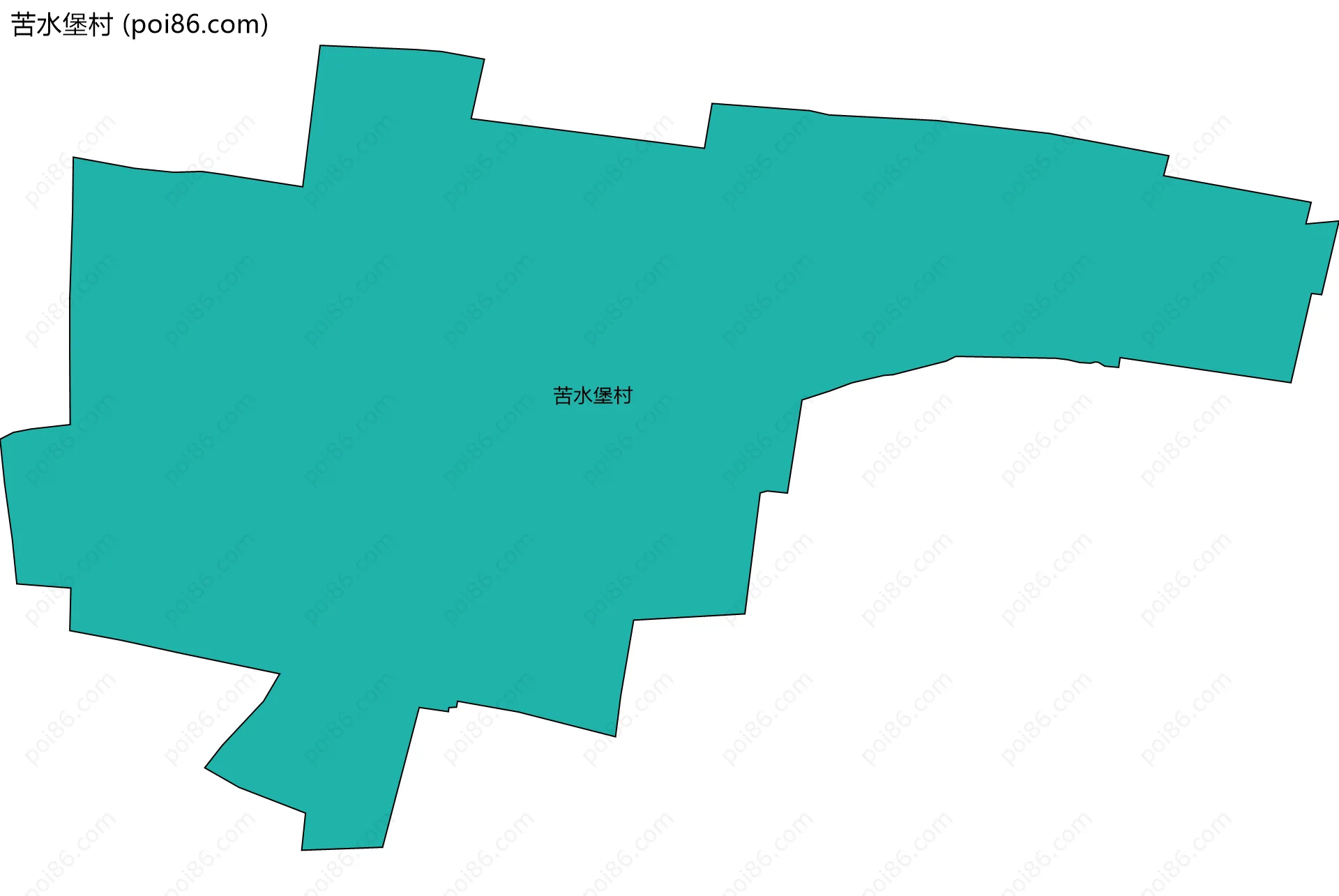 苦水堡村边界地图