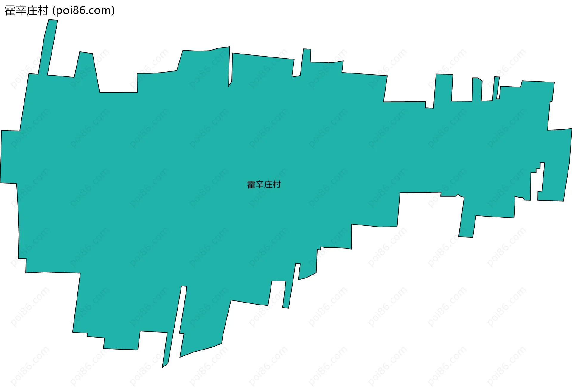 霍辛庄村边界地图