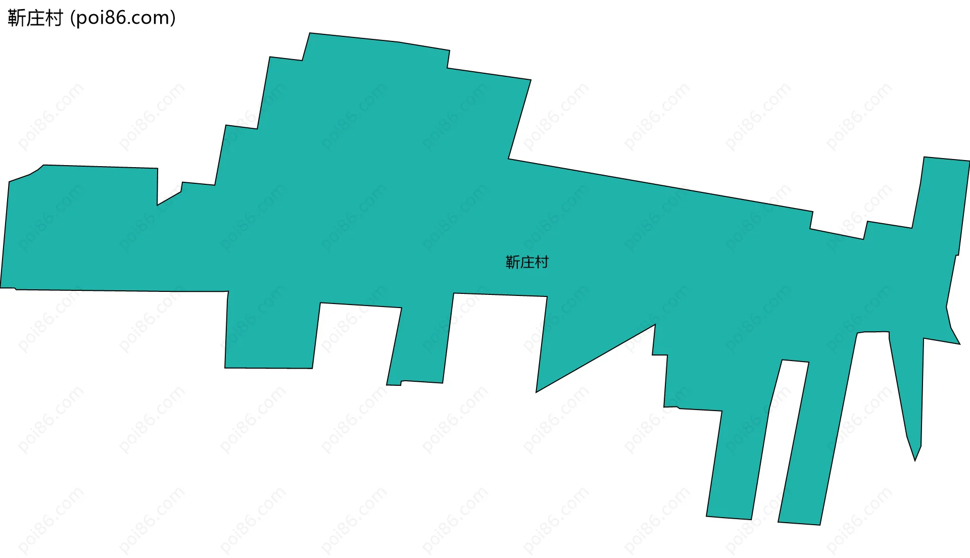 靳庄村边界地图