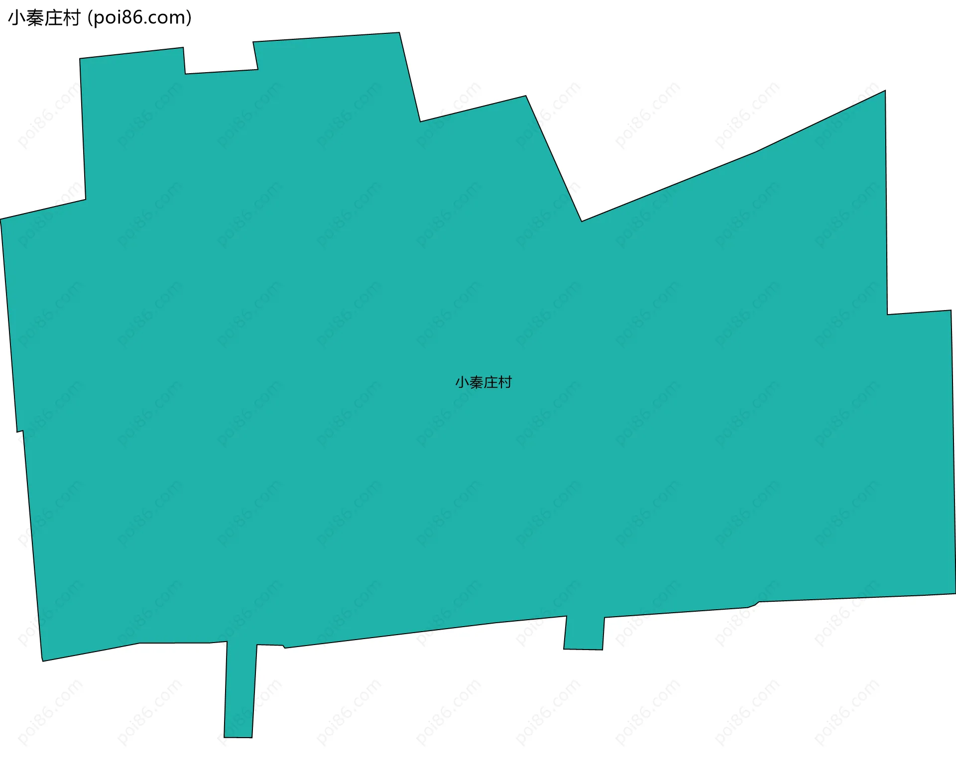 小秦庄村边界地图