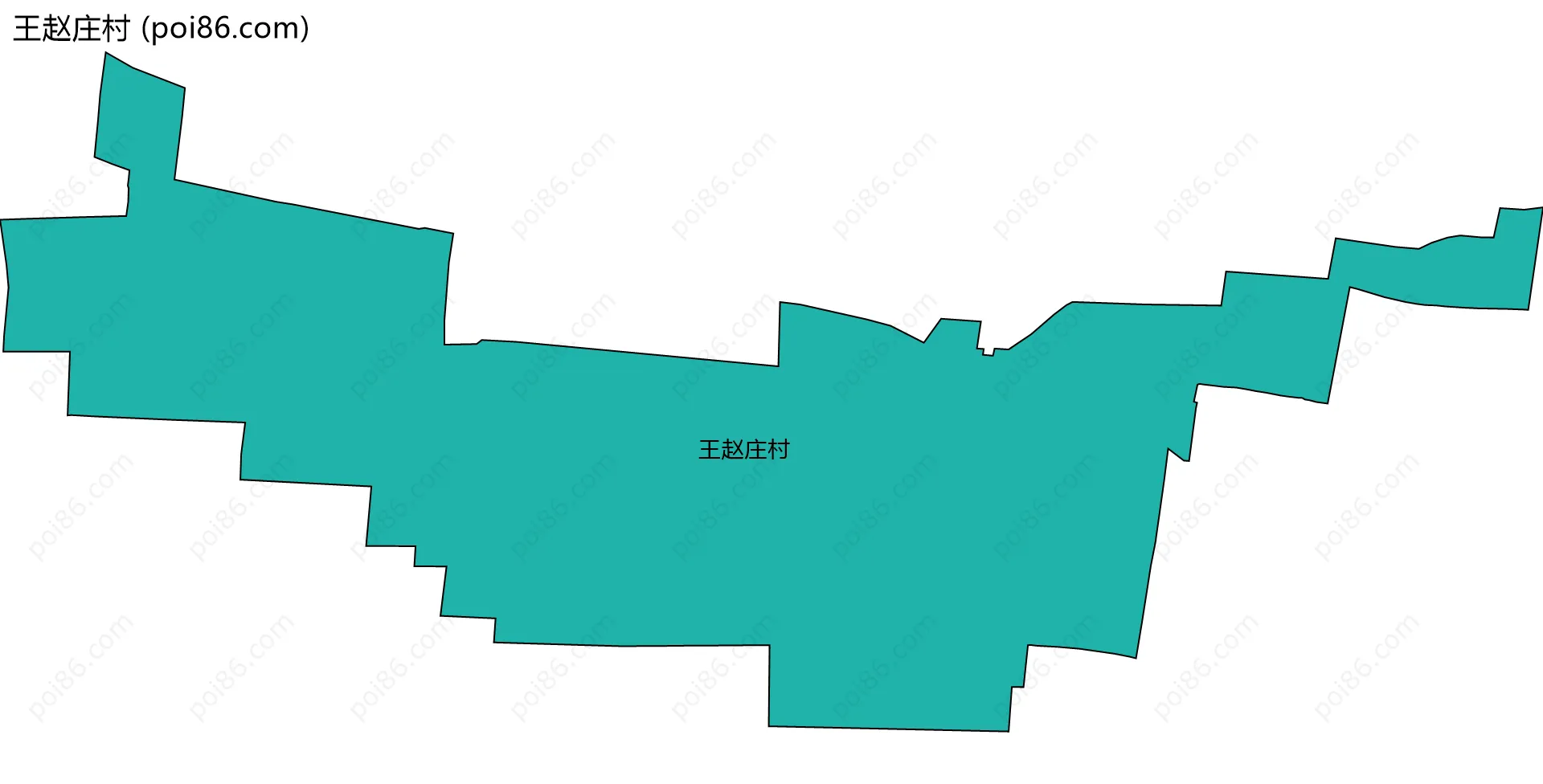 王赵庄村边界地图