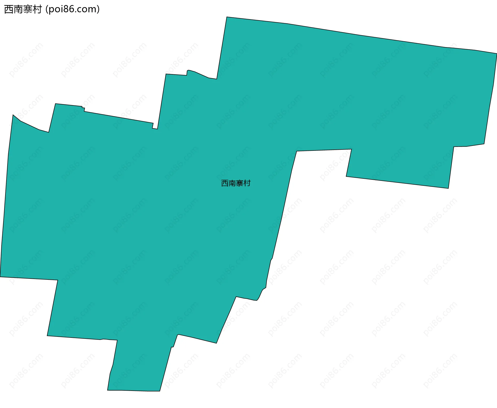 西南寨村边界地图