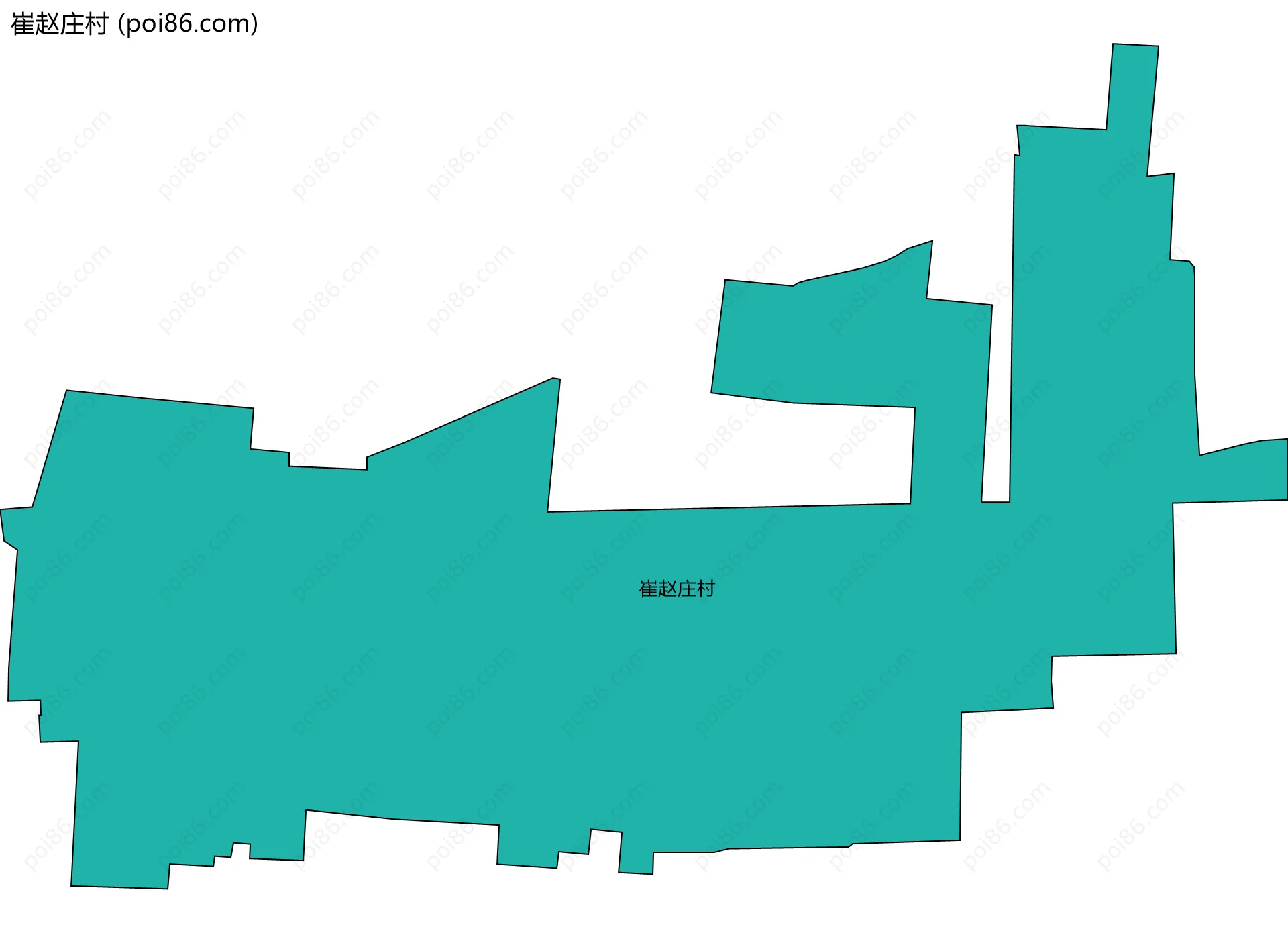 崔赵庄村边界地图