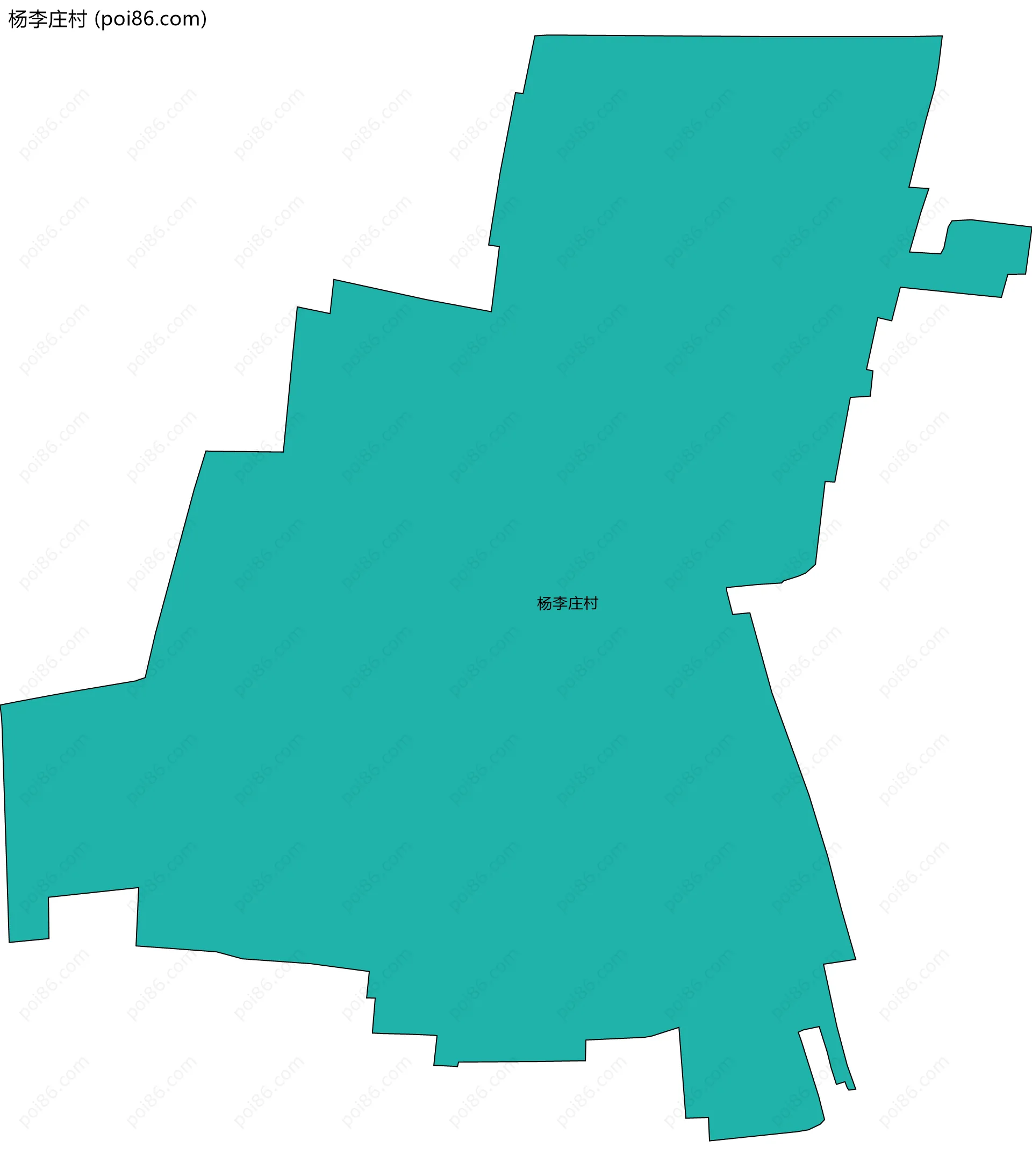 杨李庄村边界地图