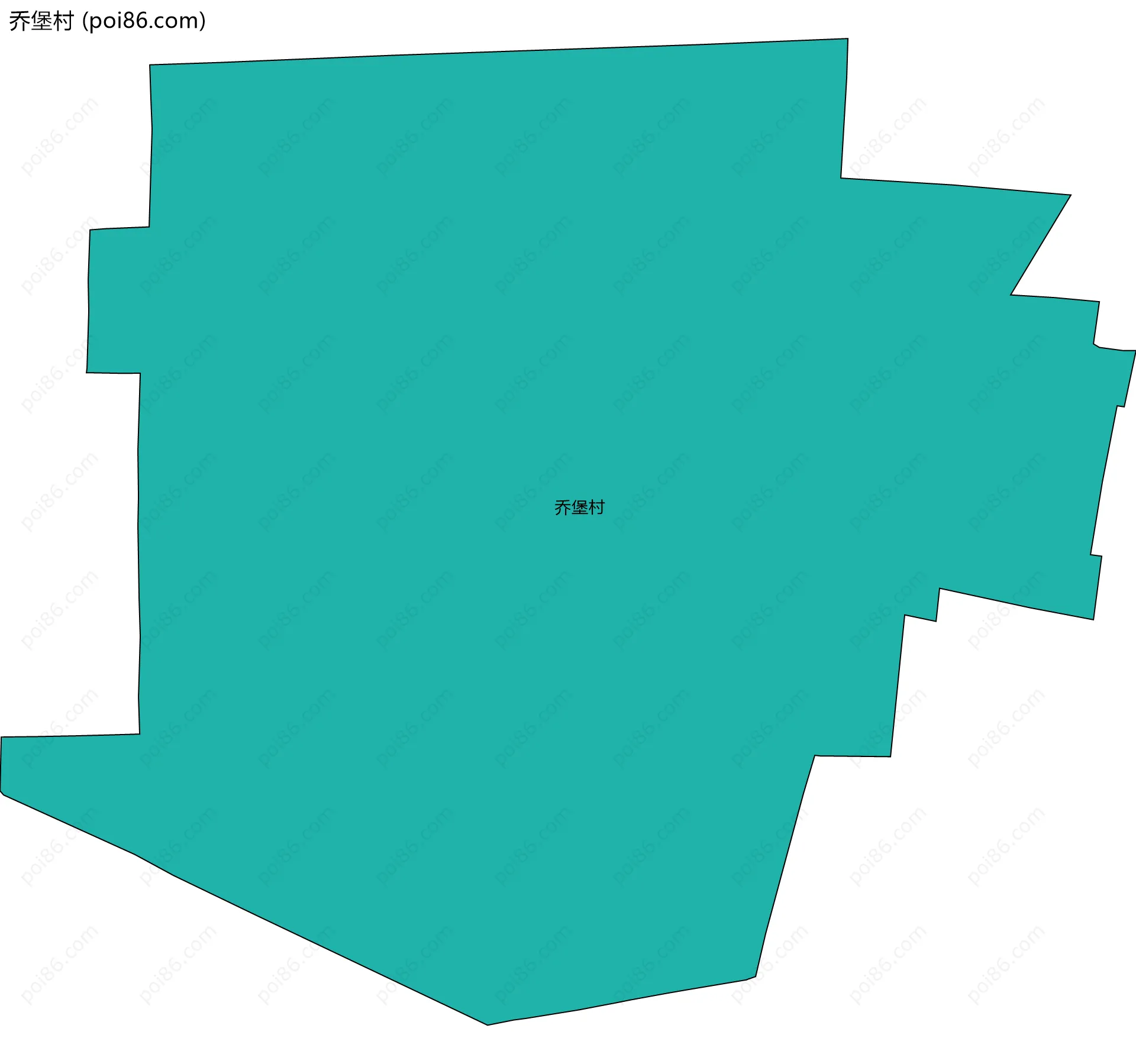 乔堡村边界地图
