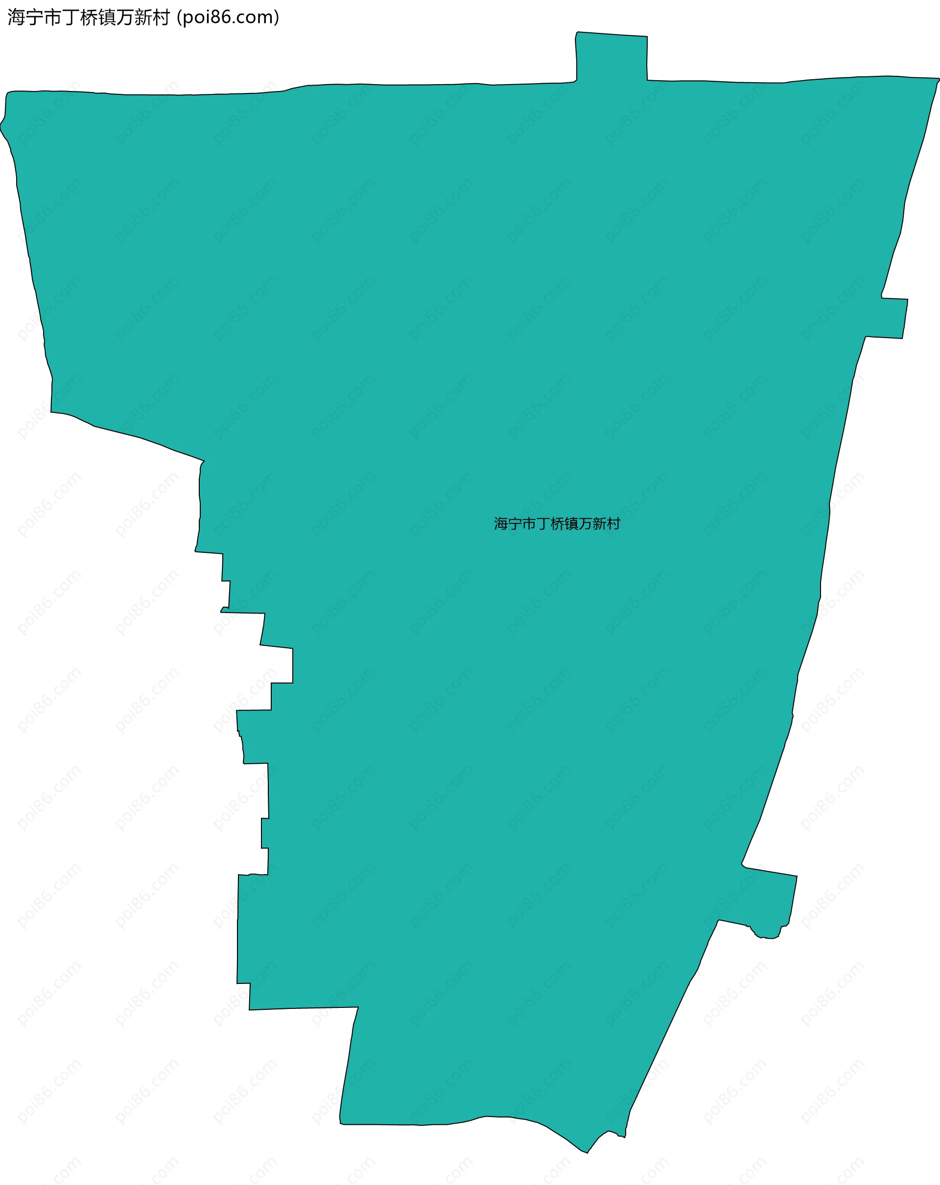 海宁市丁桥镇万新村边界地图