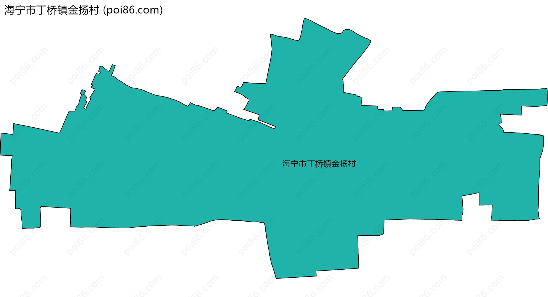 海宁市丁桥镇金扬村边界地图