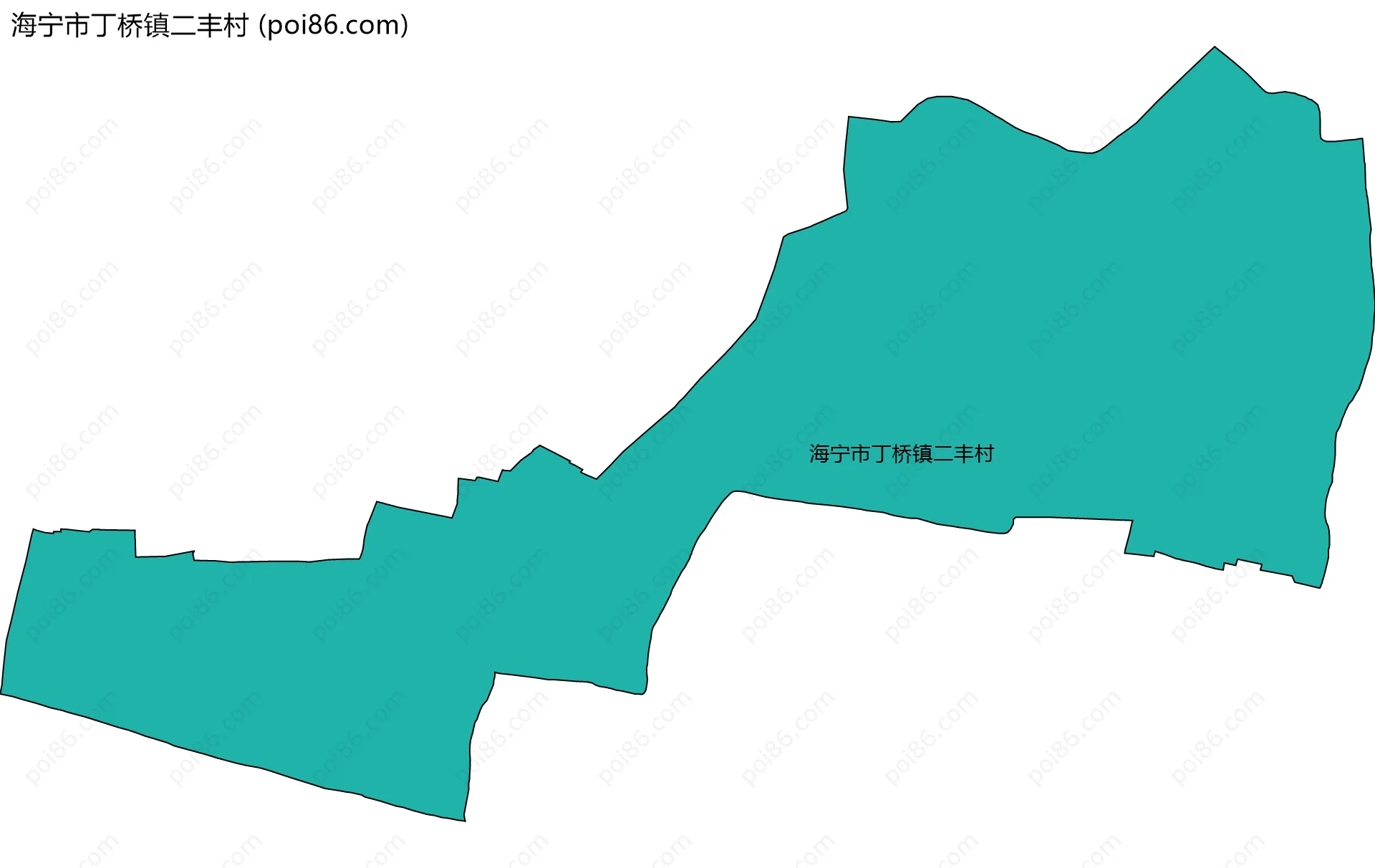 海宁市丁桥镇二丰村边界地图