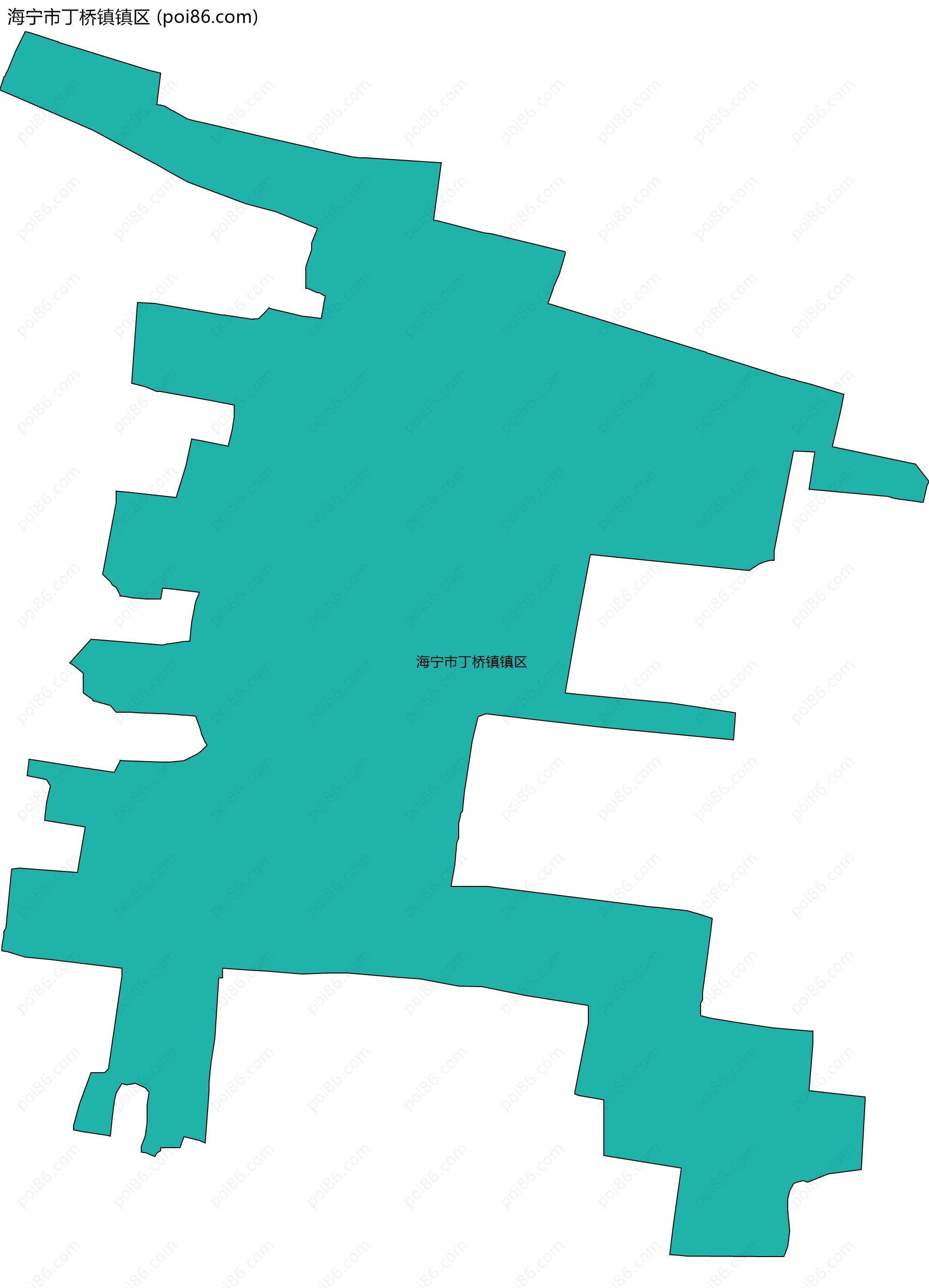 海宁市丁桥镇镇区边界地图