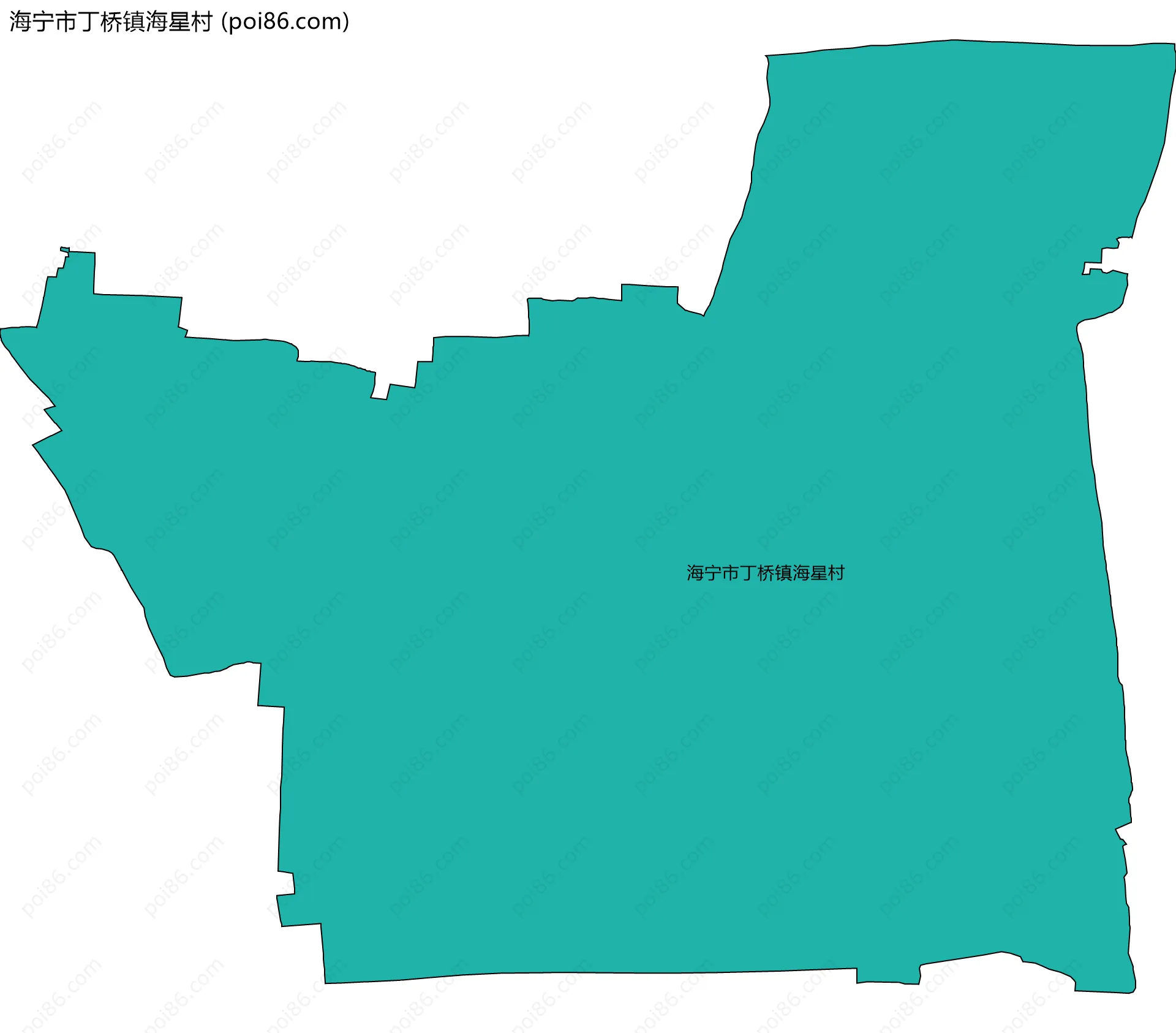 海宁市丁桥镇海星村边界地图