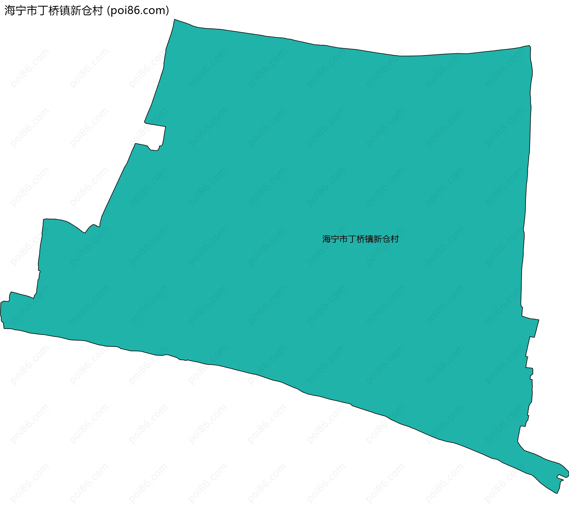 海宁市丁桥镇新仓村边界地图