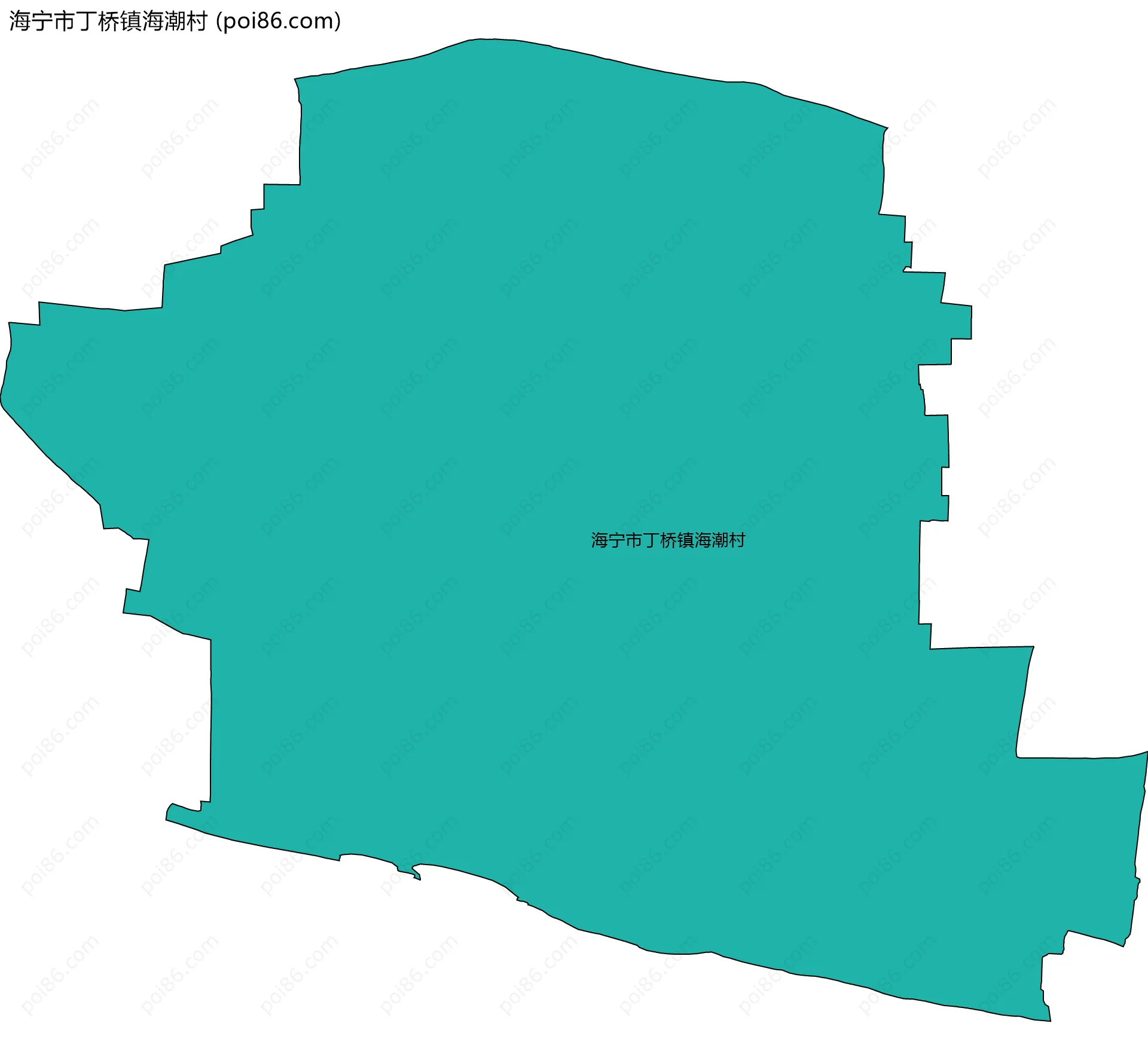 海宁市丁桥镇海潮村边界地图