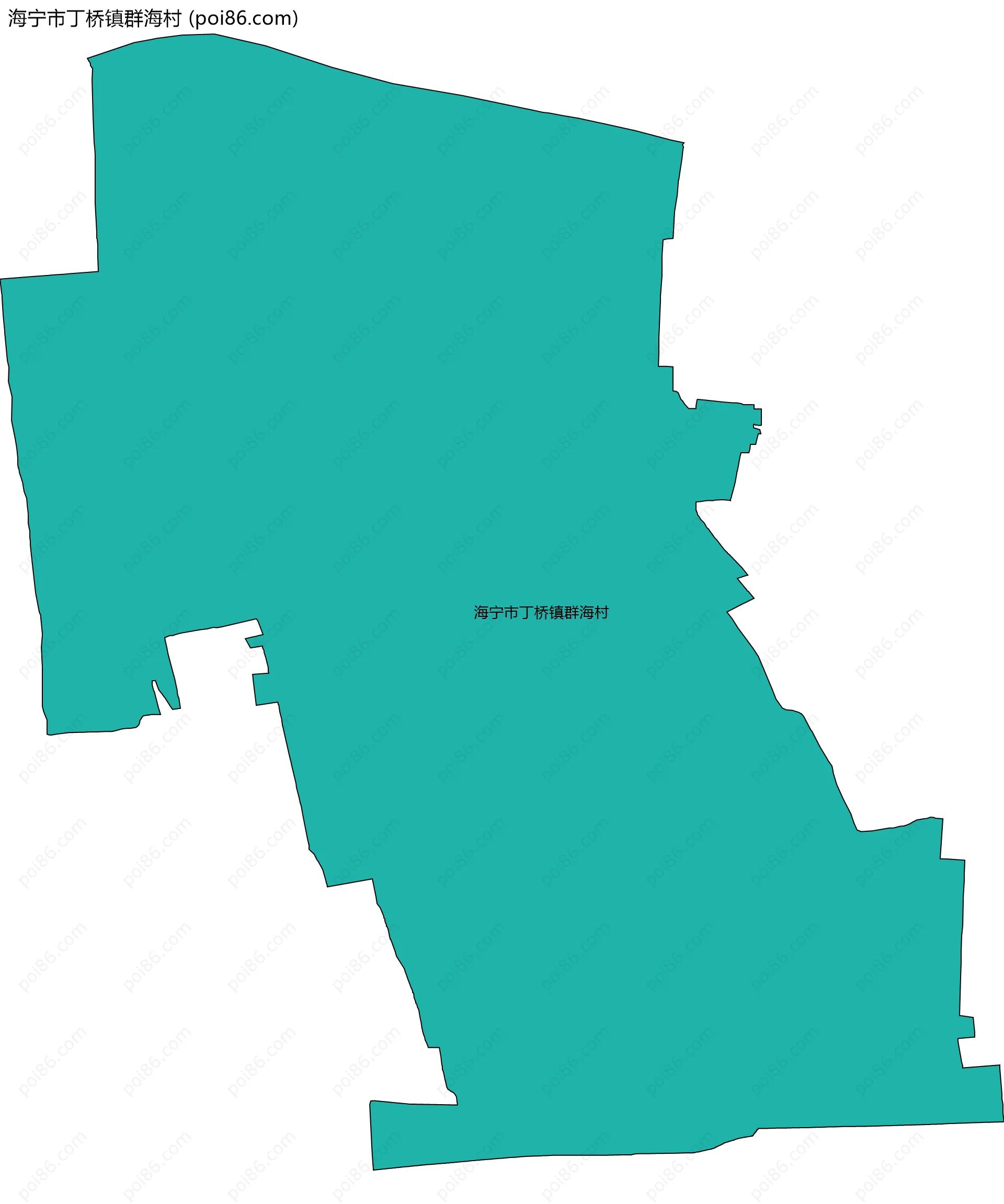 海宁市丁桥镇群海村边界地图