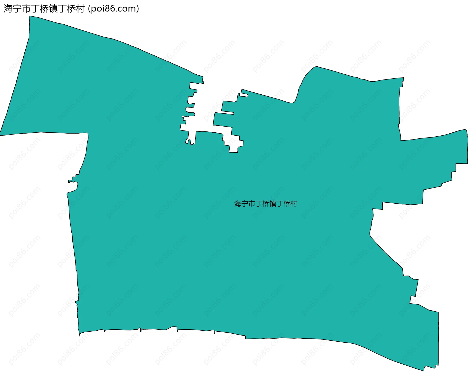 海宁市丁桥镇丁桥村边界地图