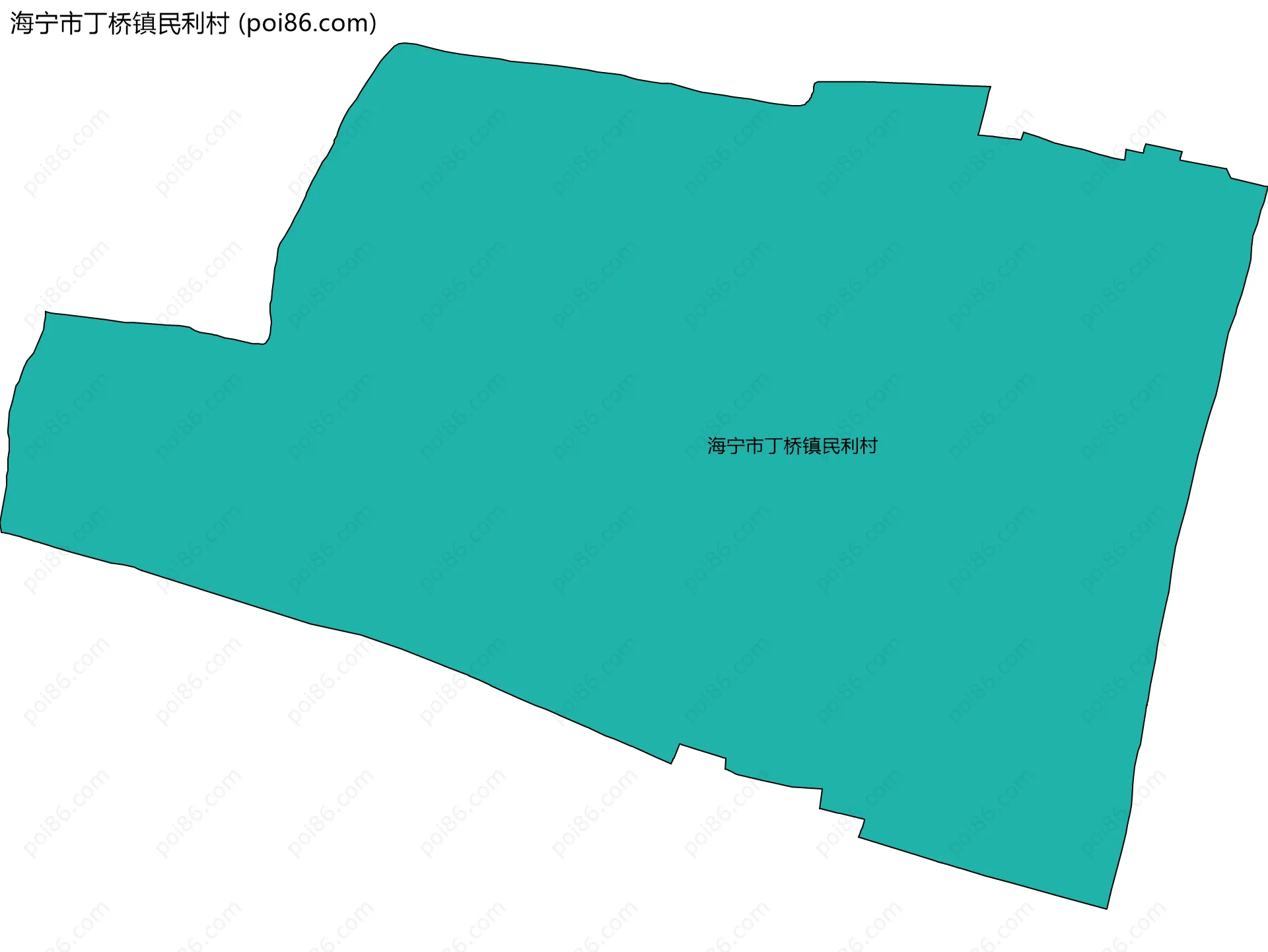 海宁市丁桥镇民利村边界地图