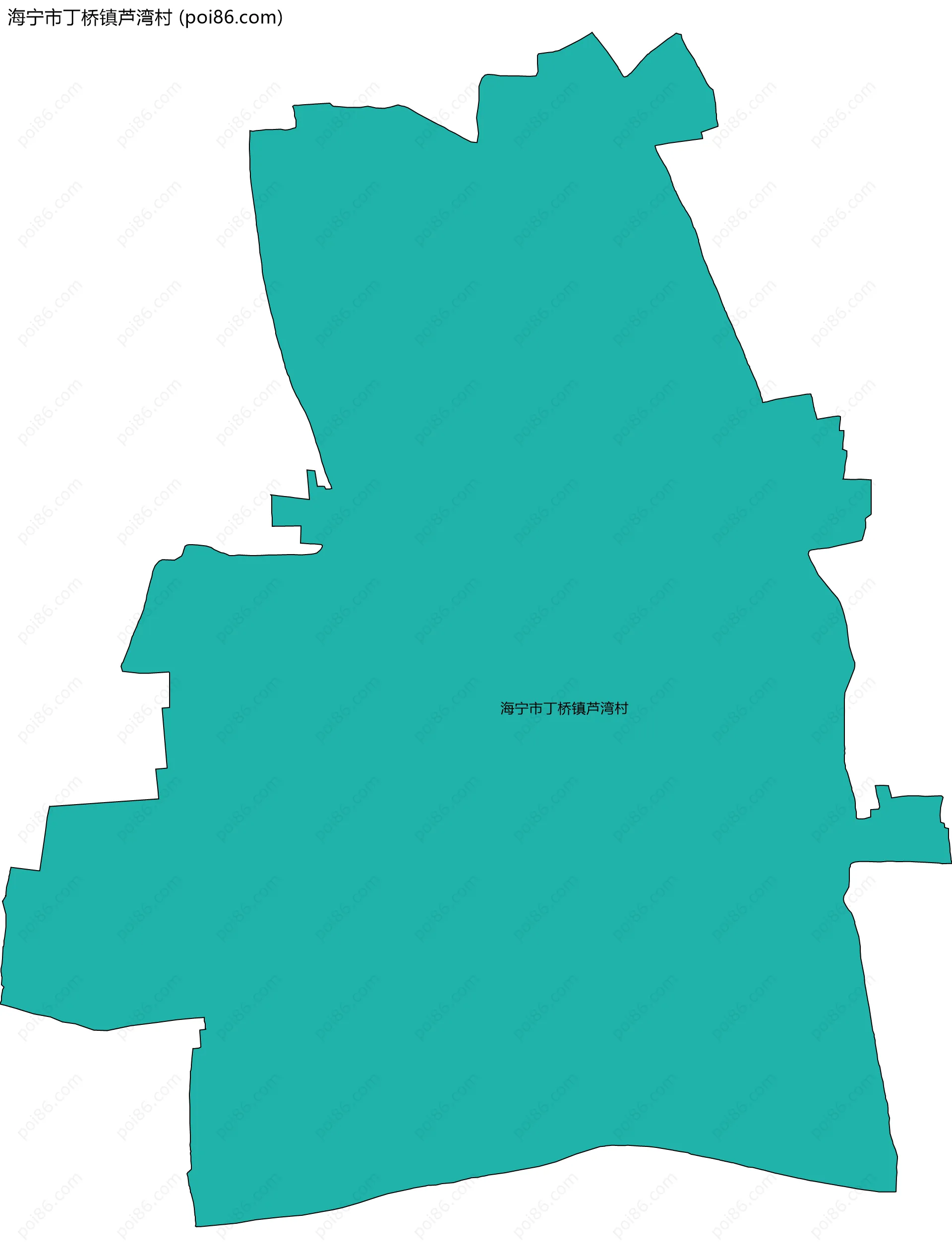 海宁市丁桥镇芦湾村边界地图