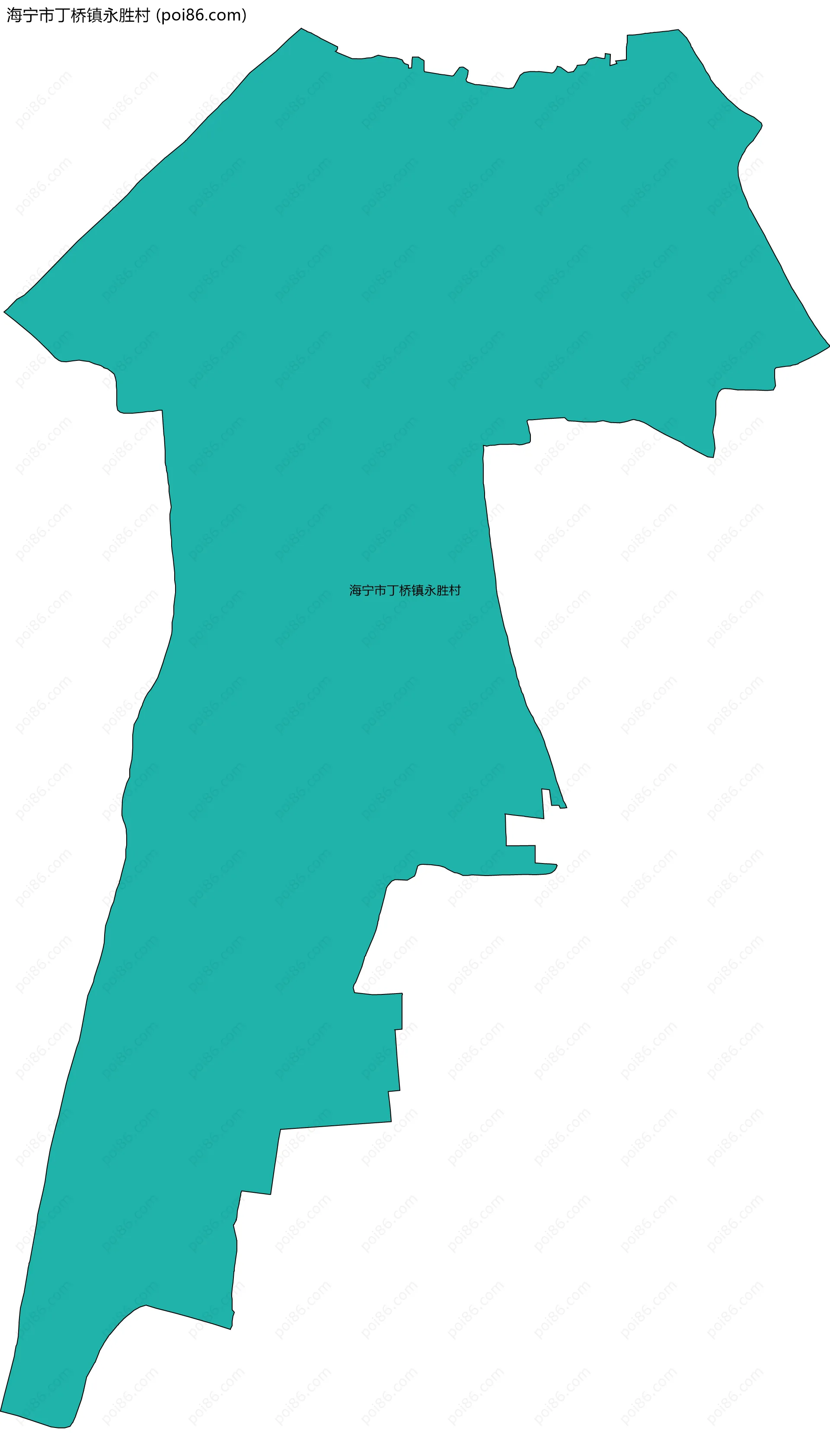 海宁市丁桥镇永胜村边界地图