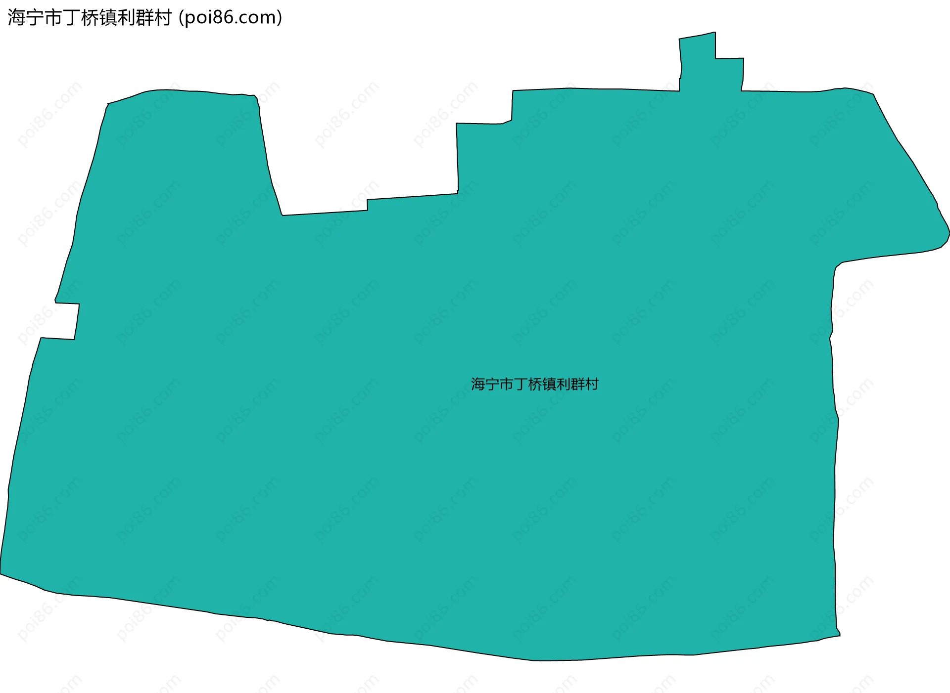 海宁市丁桥镇利群村边界地图