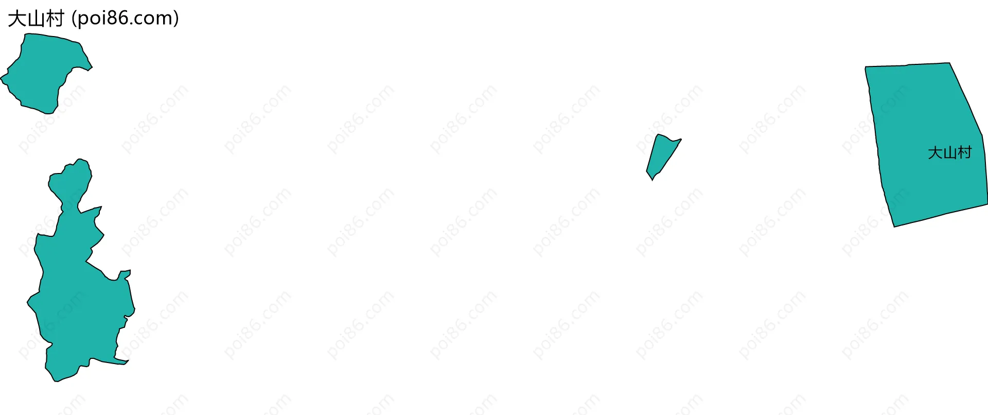 大山村边界地图