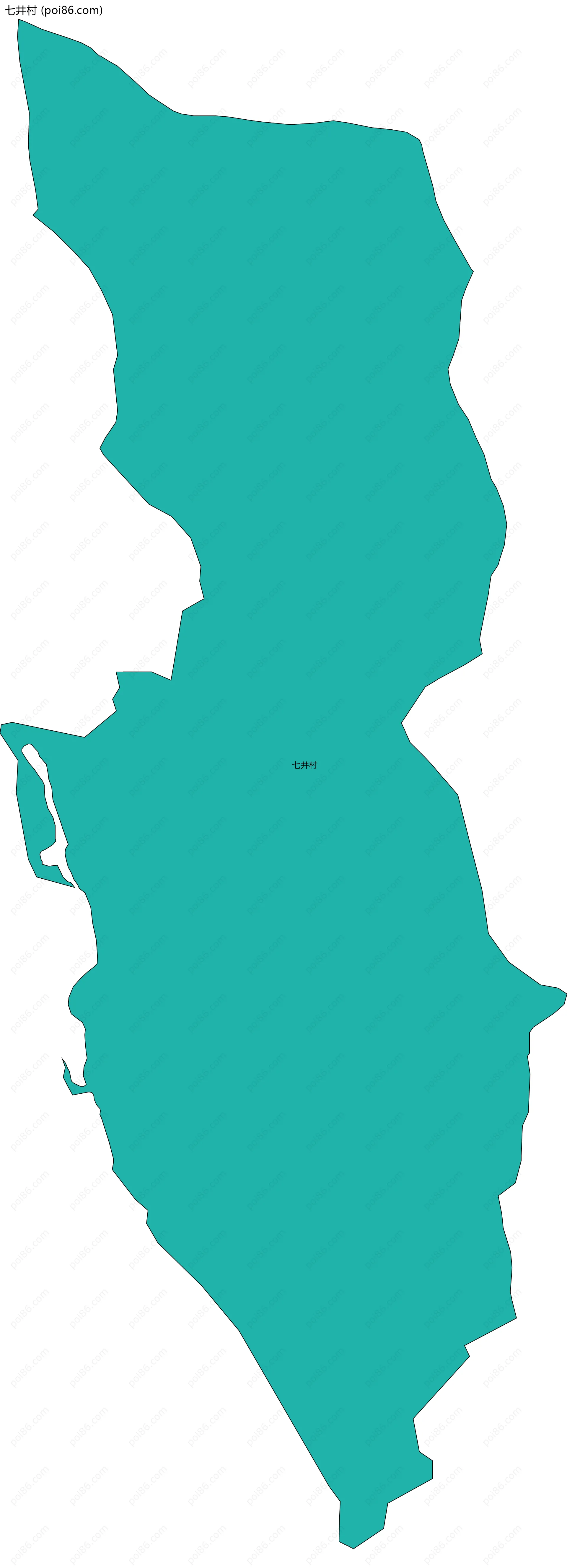 七井村边界地图