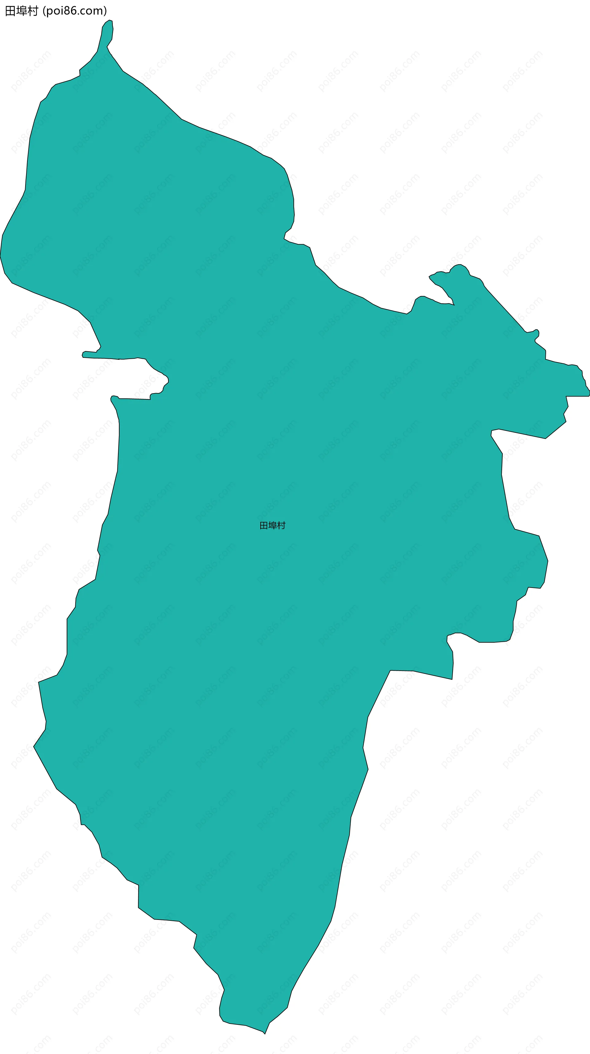 田埠村边界地图