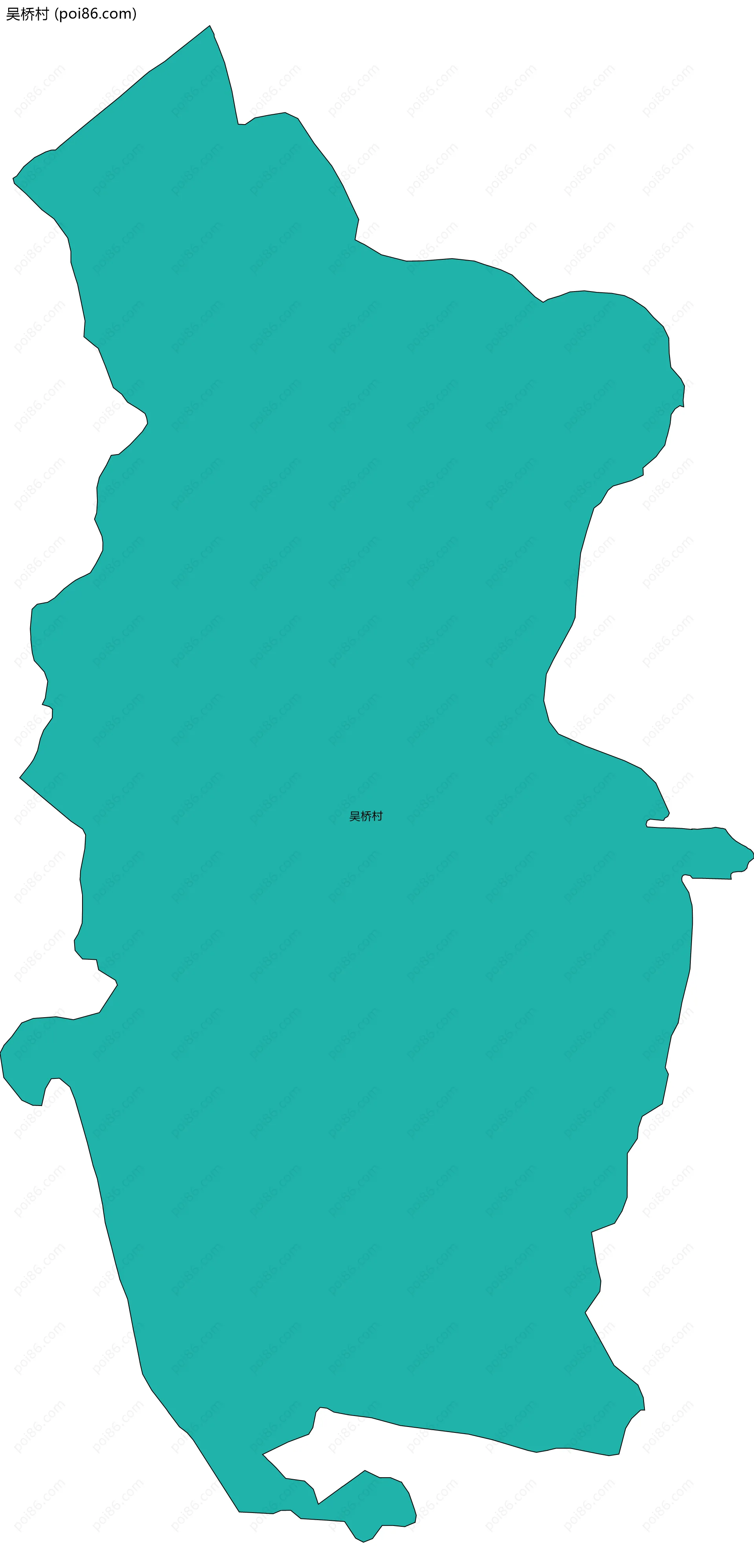 吴桥村边界地图