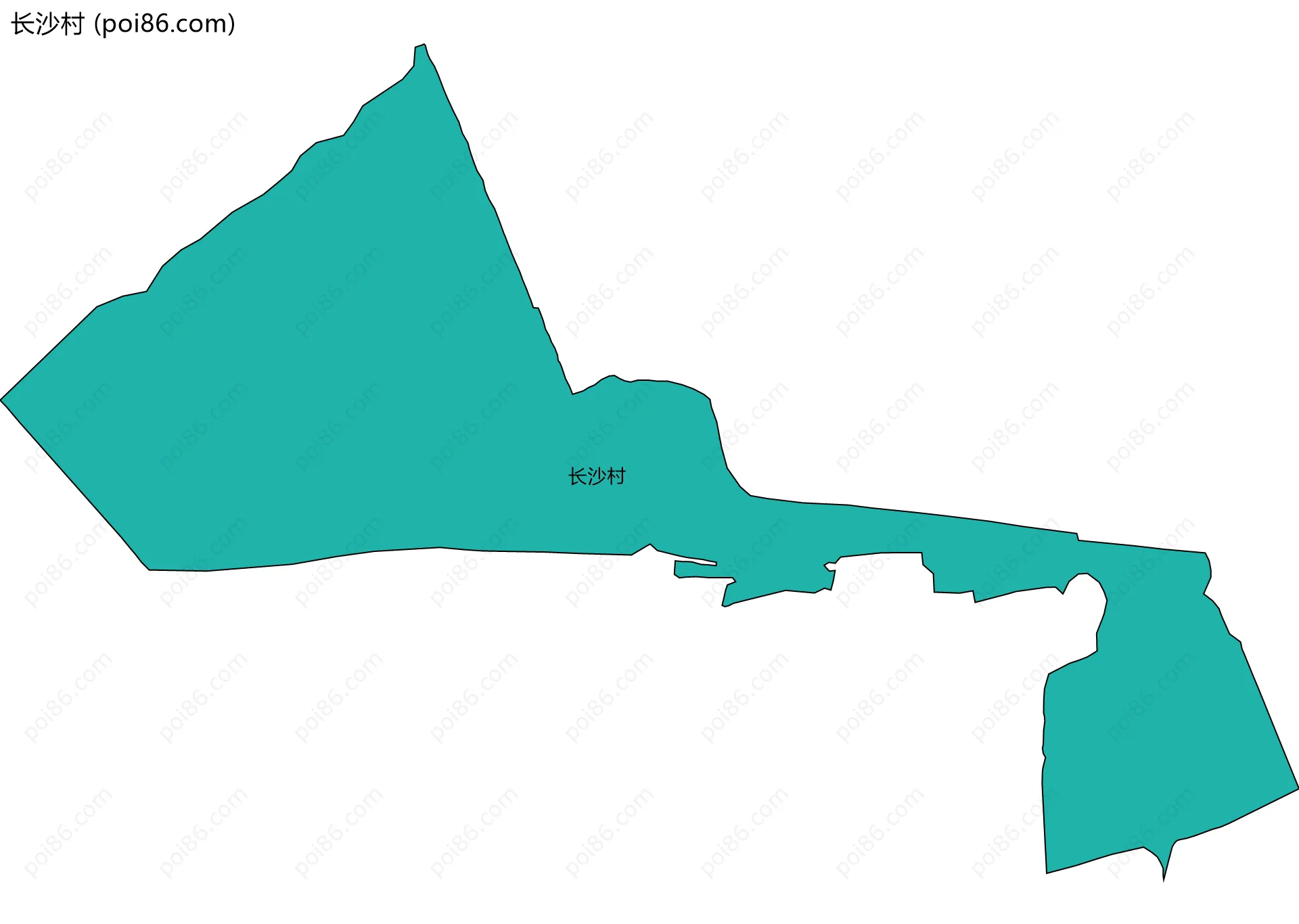 长沙村边界地图