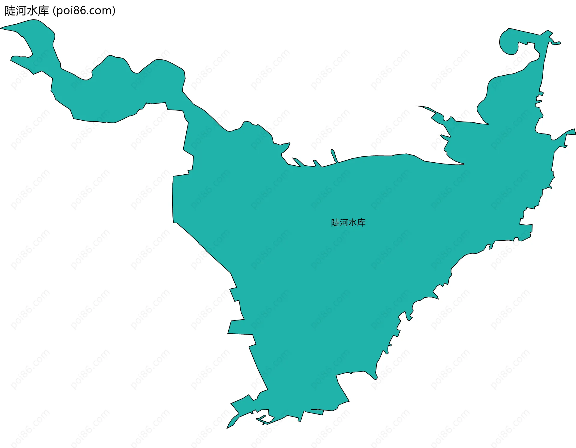 陡河水库边界地图