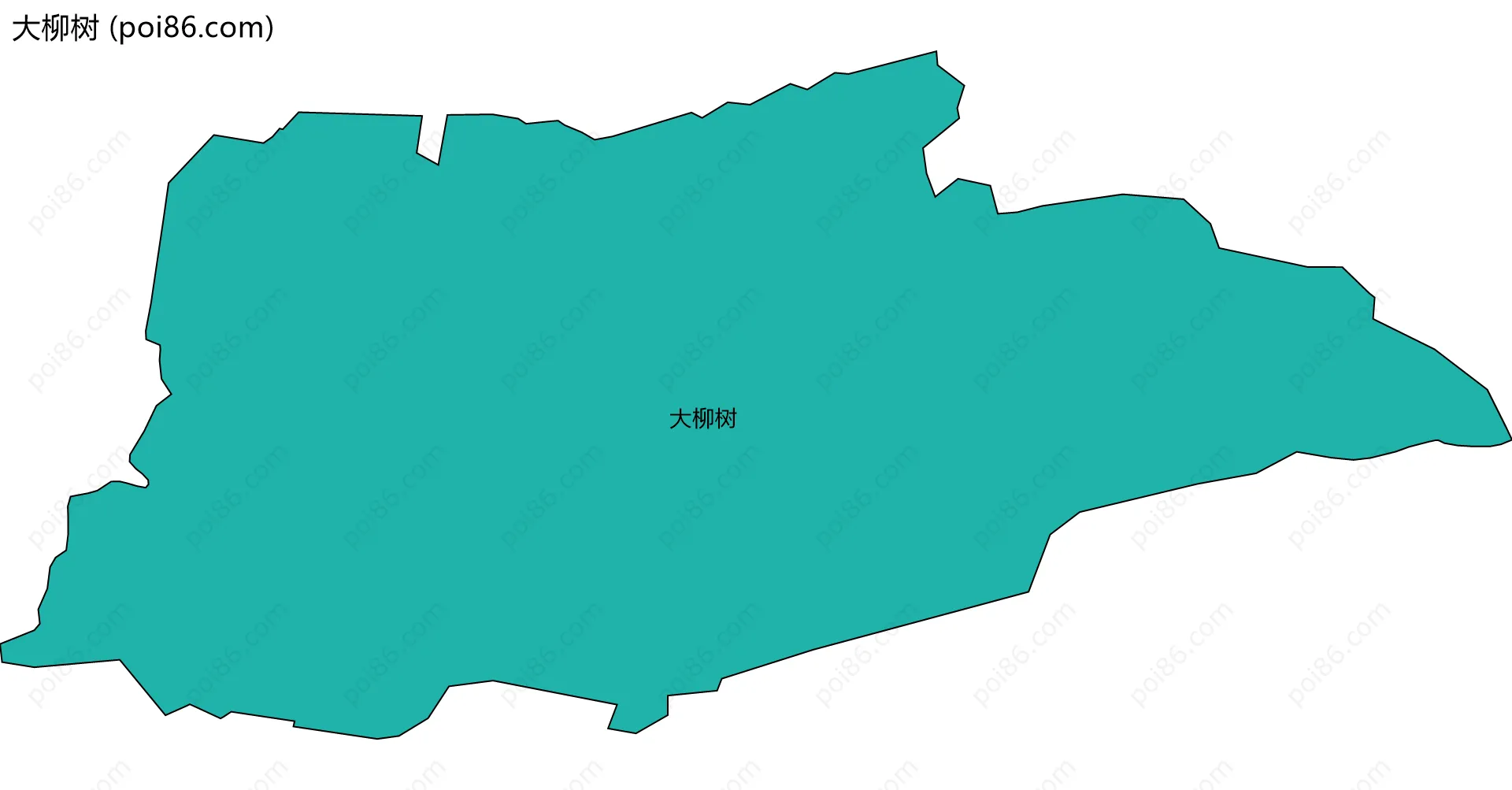 大柳树边界地图