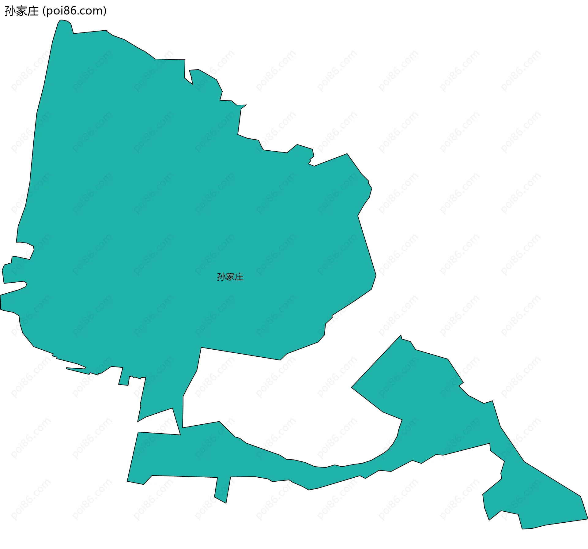 孙家庄边界地图