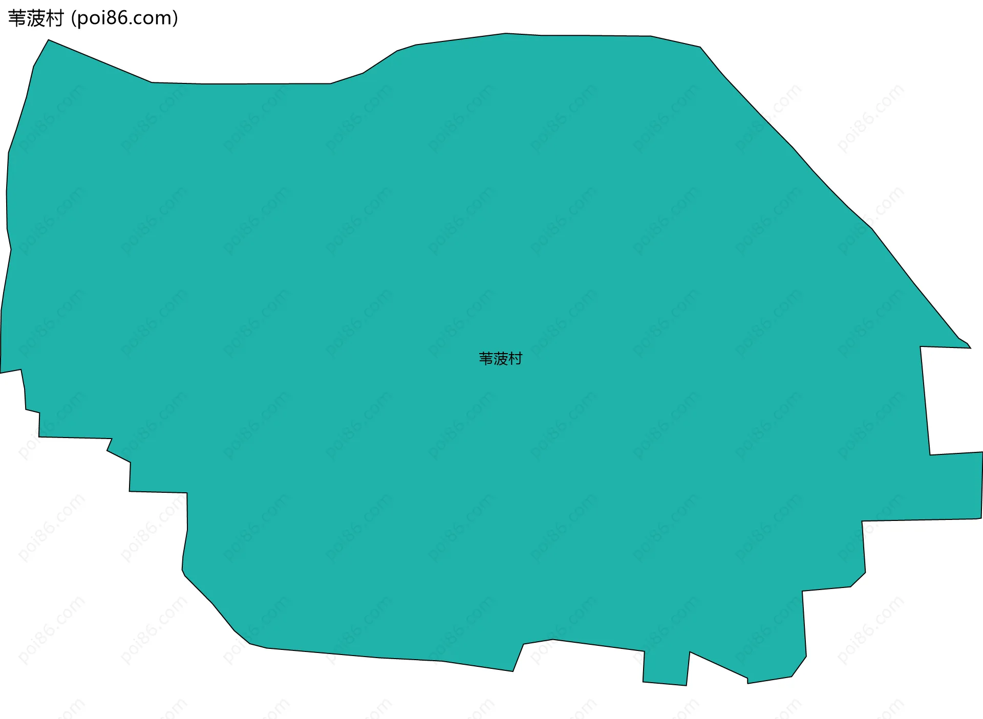 苇菠村边界地图